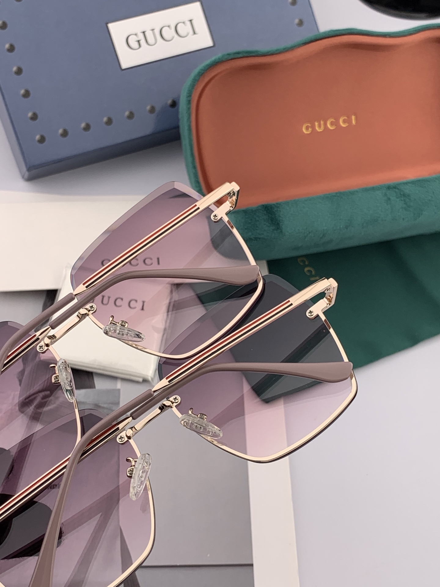  GUCCI-古驰意大利进口🇮🇹2025时尚潮流奢华装饰太阳眼镜 尼龙高清太阳镜明星海报款 超高复杂工艺