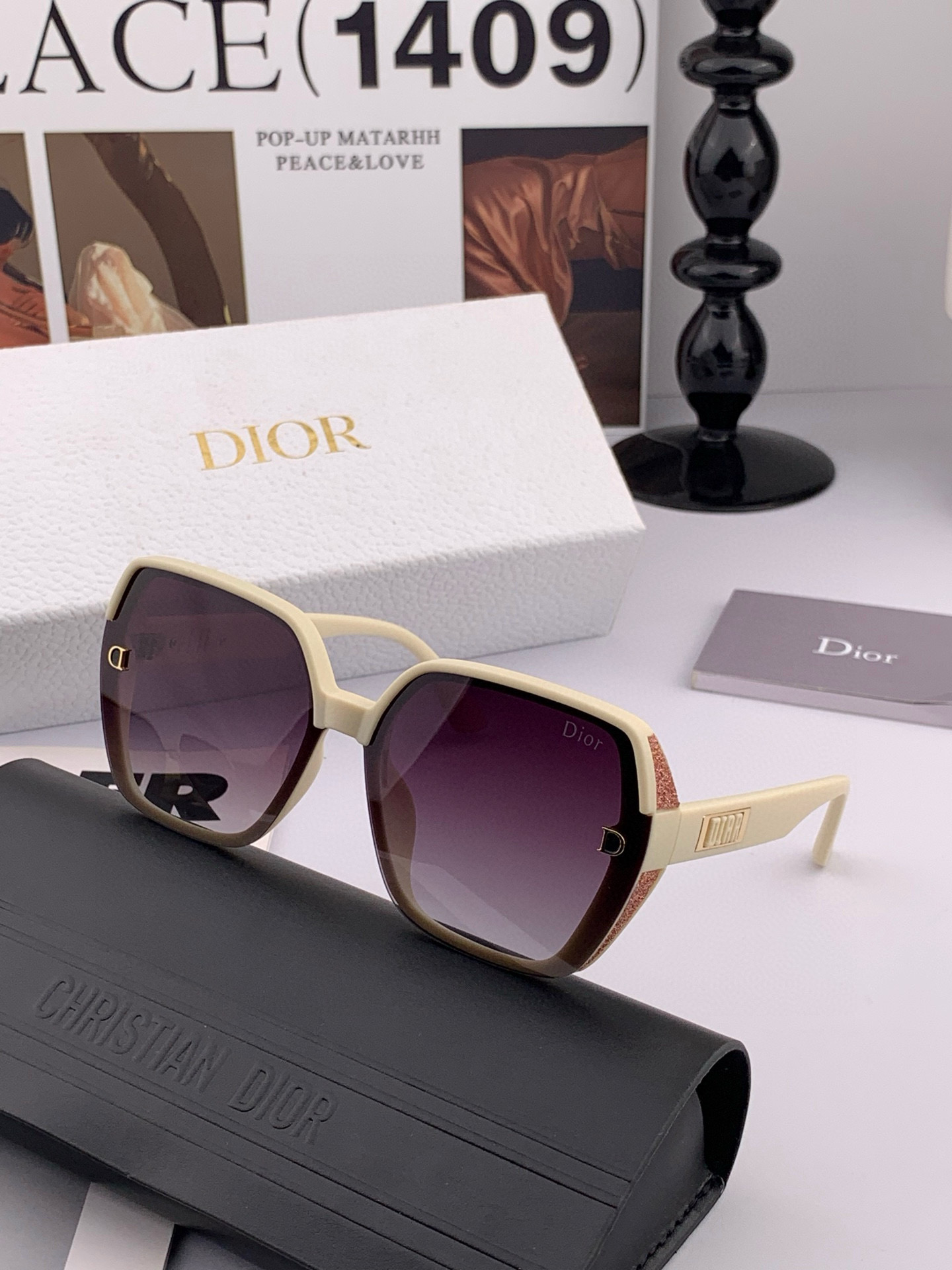  🔺 【DIOR-迪奥】2025开春新款 潮流爆款 时尚方框偏光太阳镜 高品质 佩戴舒适 网红潮款墨镜 