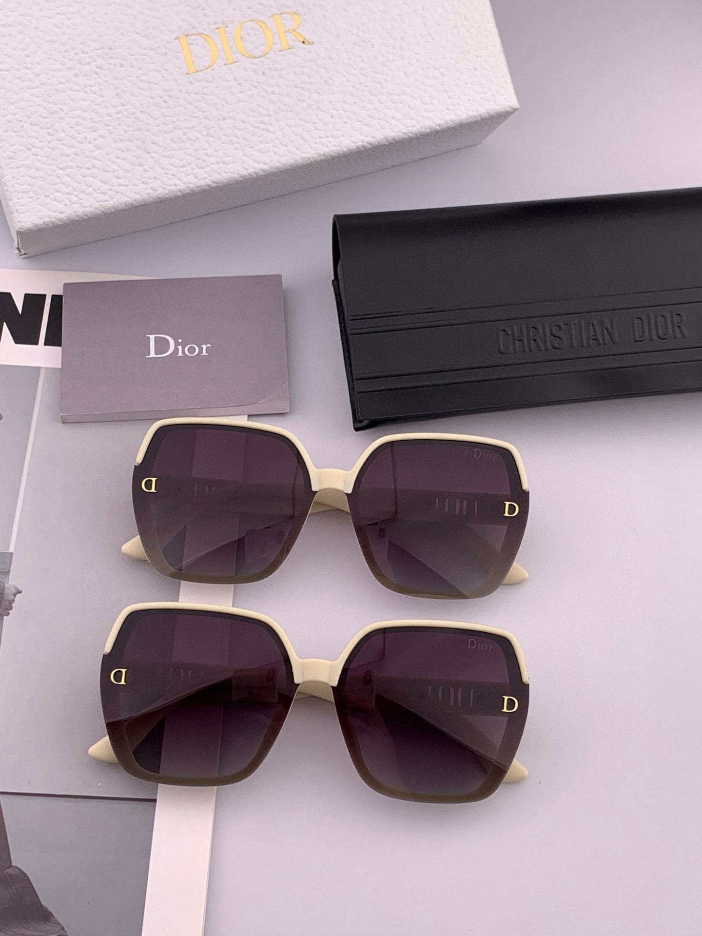  🔺 【DIOR-迪奥】2025开春新款 潮流爆款 时尚方框偏光太阳镜 高品质 佩戴舒适 网红潮款墨镜 