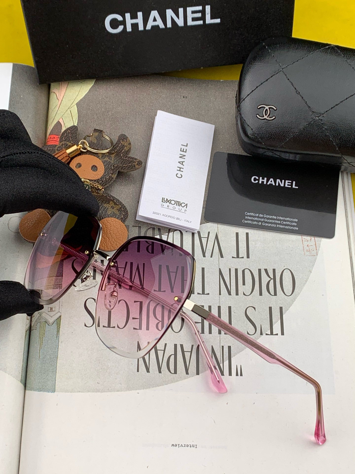 【CHANEL】香奈儿  新款尼龙偏光太眼镜，无框钻石 切边更有质感，大气女人范儿，大脸小脸都好看 ！型