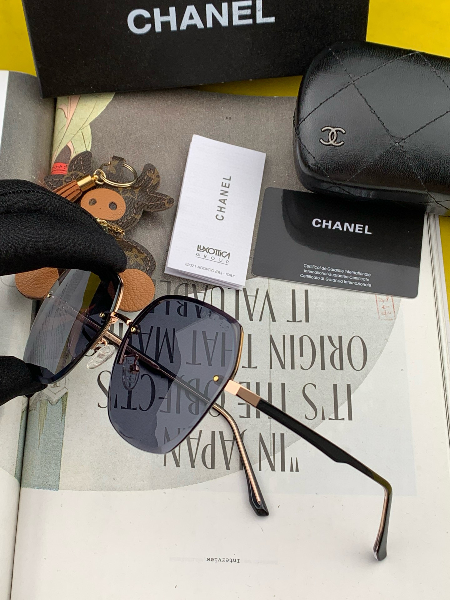 【CHANEL】香奈儿  新款尼龙偏光太眼镜，无框钻石 切边更有质感，大气女人范儿，大脸小脸都好看 ！型
