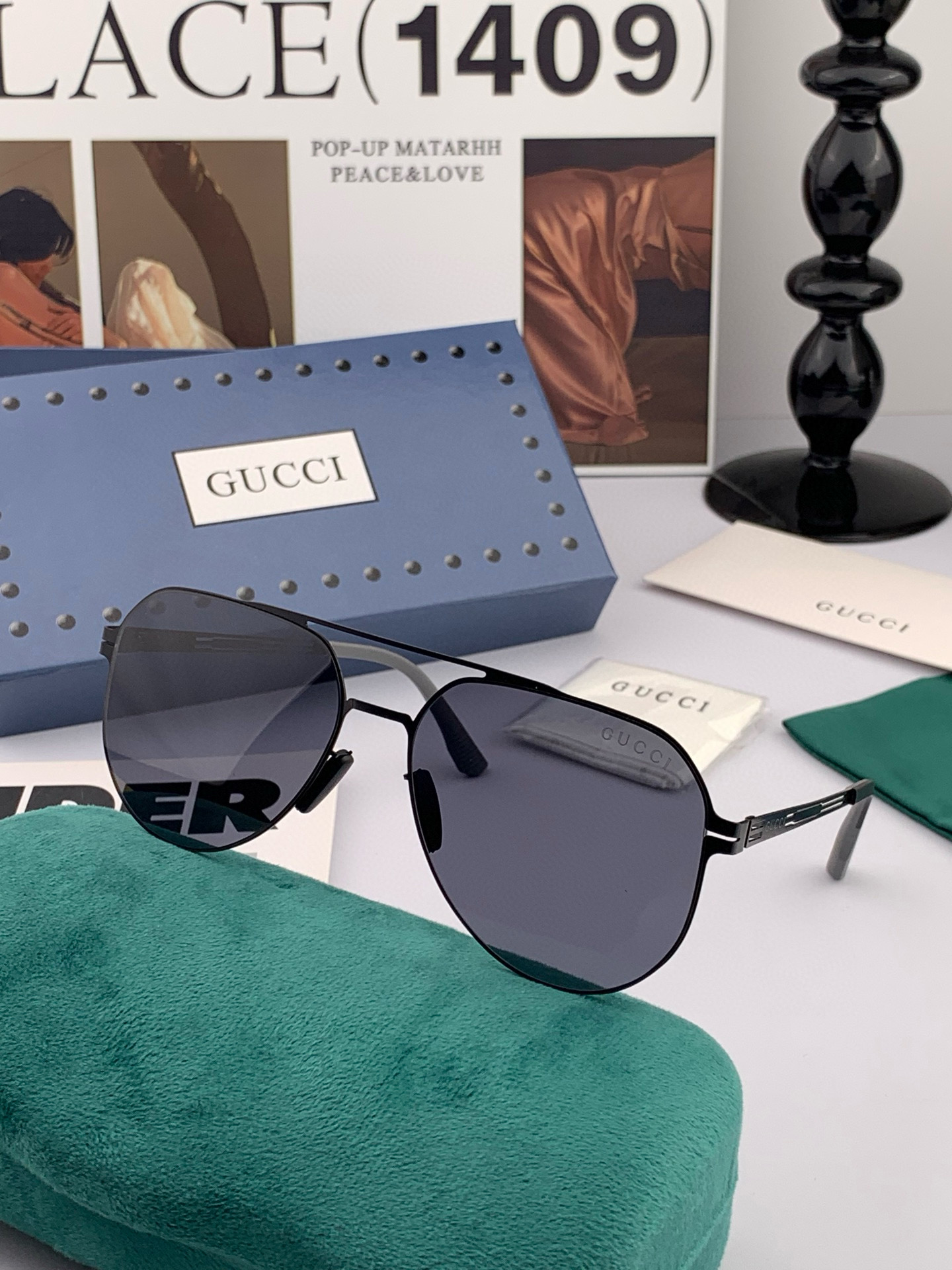 ♦️ GUCCI 2025新款男女情侣款太阳镜多边形墨镜iP电镀永不褪色 超轻超有弹性整幅眼镜无螺丝重要