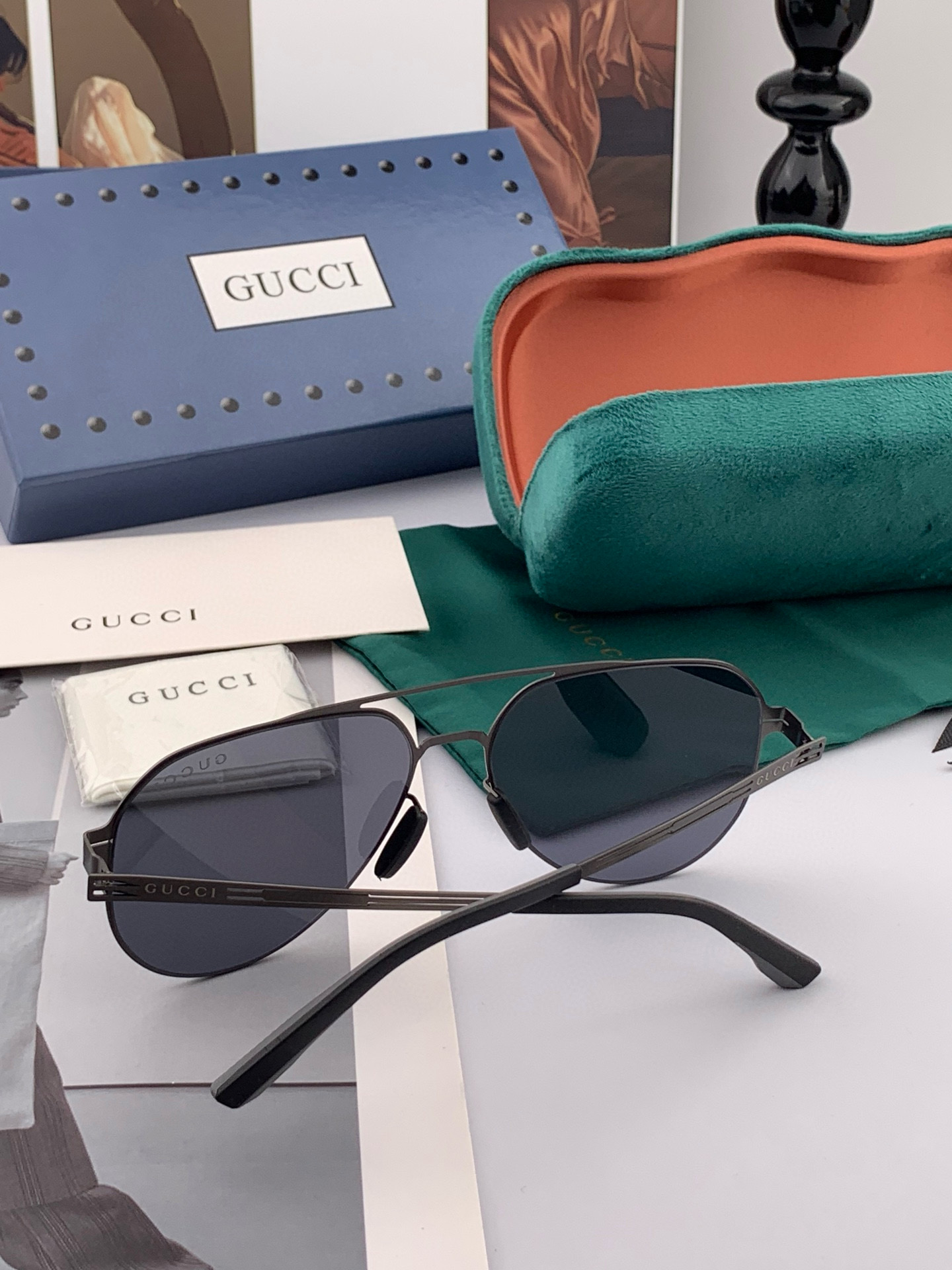 ♦️ GUCCI 2025新款男女情侣款太阳镜多边形墨镜iP电镀永不褪色 超轻超有弹性整幅眼镜无螺丝重要
