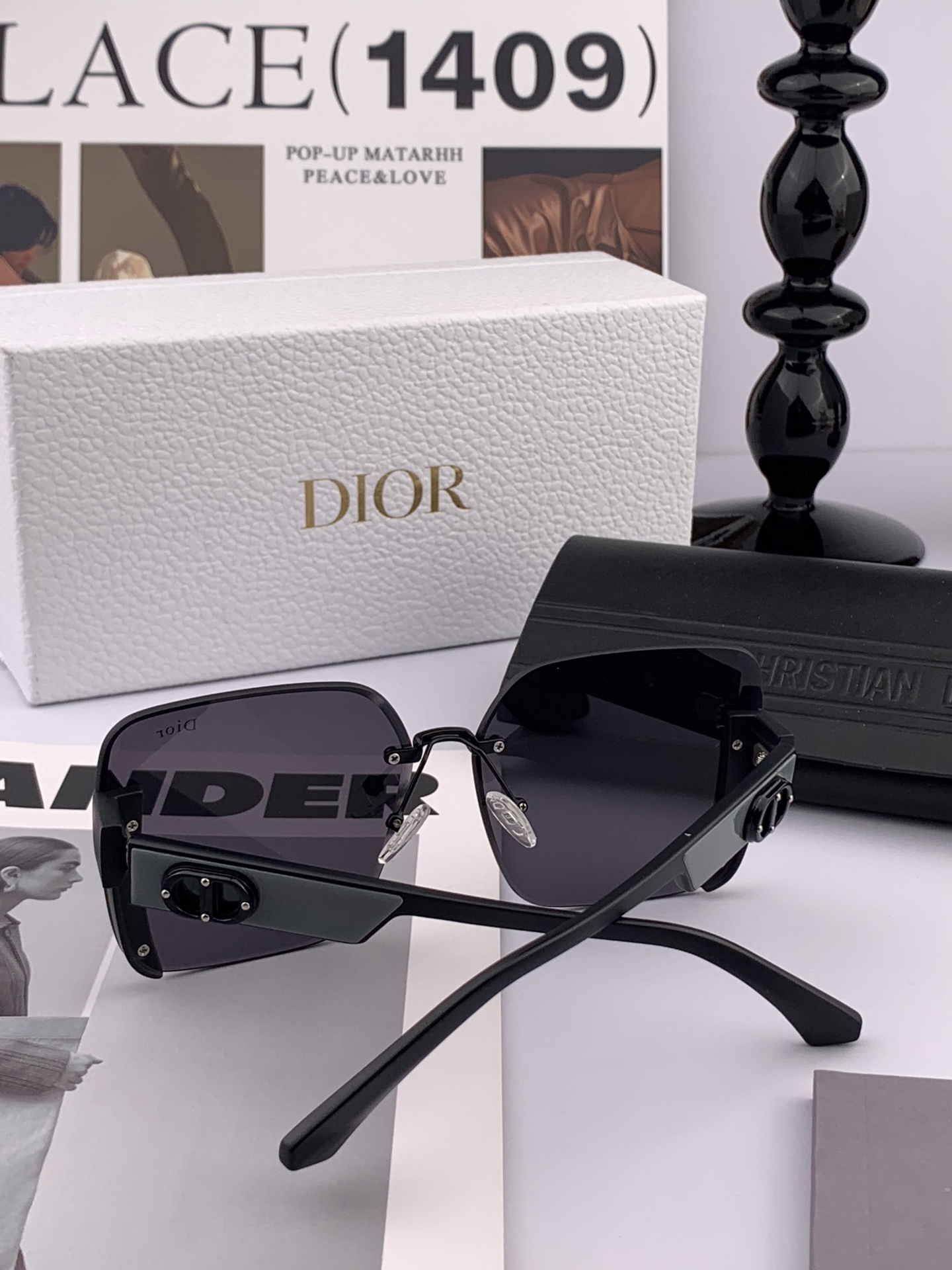 🔺 【DIOR-迪奥】2025开春新款 潮流爆款 时尚方框偏光太阳镜 高品质 佩戴舒适 网红潮款墨镜 女