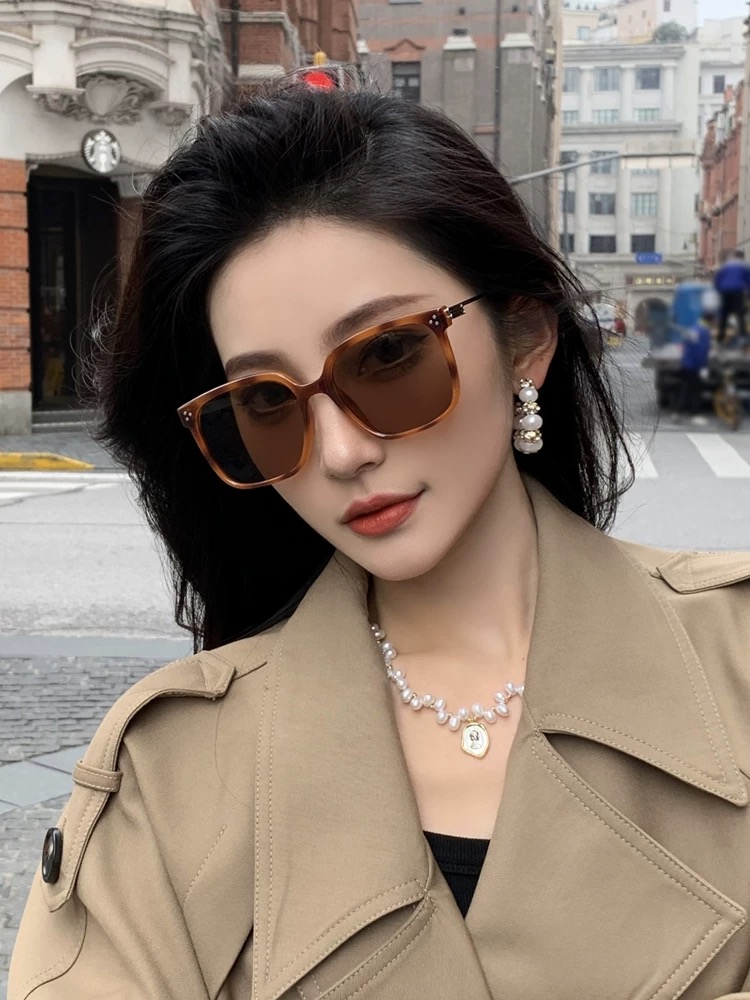 🔺 【GUCCI】2025开春新款 潮流爆款 时尚方框偏光太阳镜 高品质 佩戴舒适 网红潮款墨镜 女士高