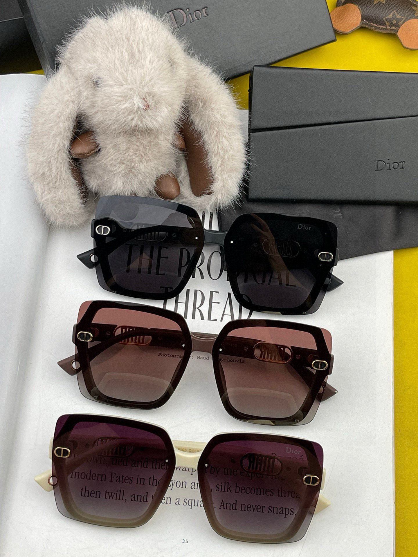 🔺 【DIOR-迪奥】2025开春新款 潮流爆款 时尚方框偏光太阳镜 高品质 佩戴舒适 网红潮款墨镜 女