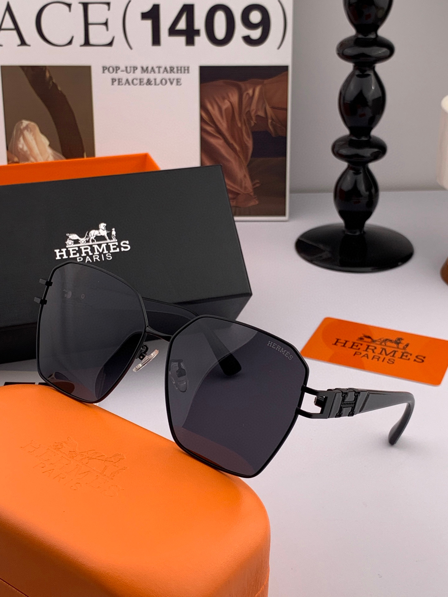    【偏光系列太阳镜】HERMES 爱马仕 🎈原版出货 网红超爆款💙经典奢华全球风强酷亲亲 时尚方框太