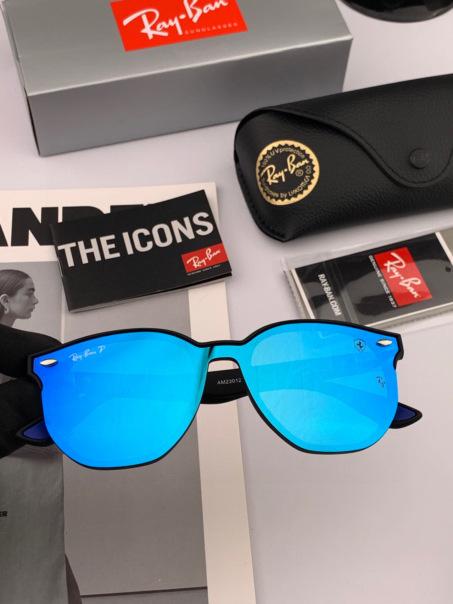  RAYBAN 😈雷朋 RB22301💚🔵💜👓时尚偏光🌻🌻💟炫‮潮彩‬款太阳镜，男女通用🔝🔝。size：