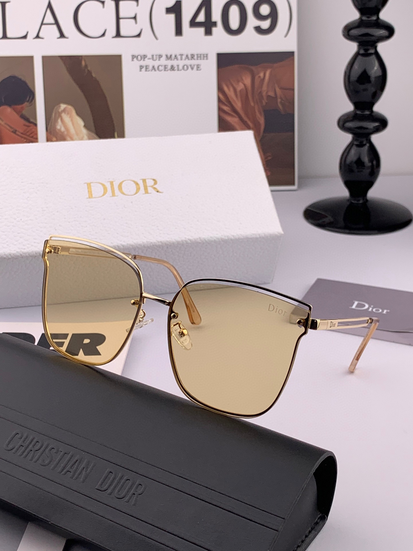  【TR偏光系列】DIOR   经典的方框设计，不挑脸型，无论搭配大衣还是连衣裙都非常显气质尼龙偏光镜片