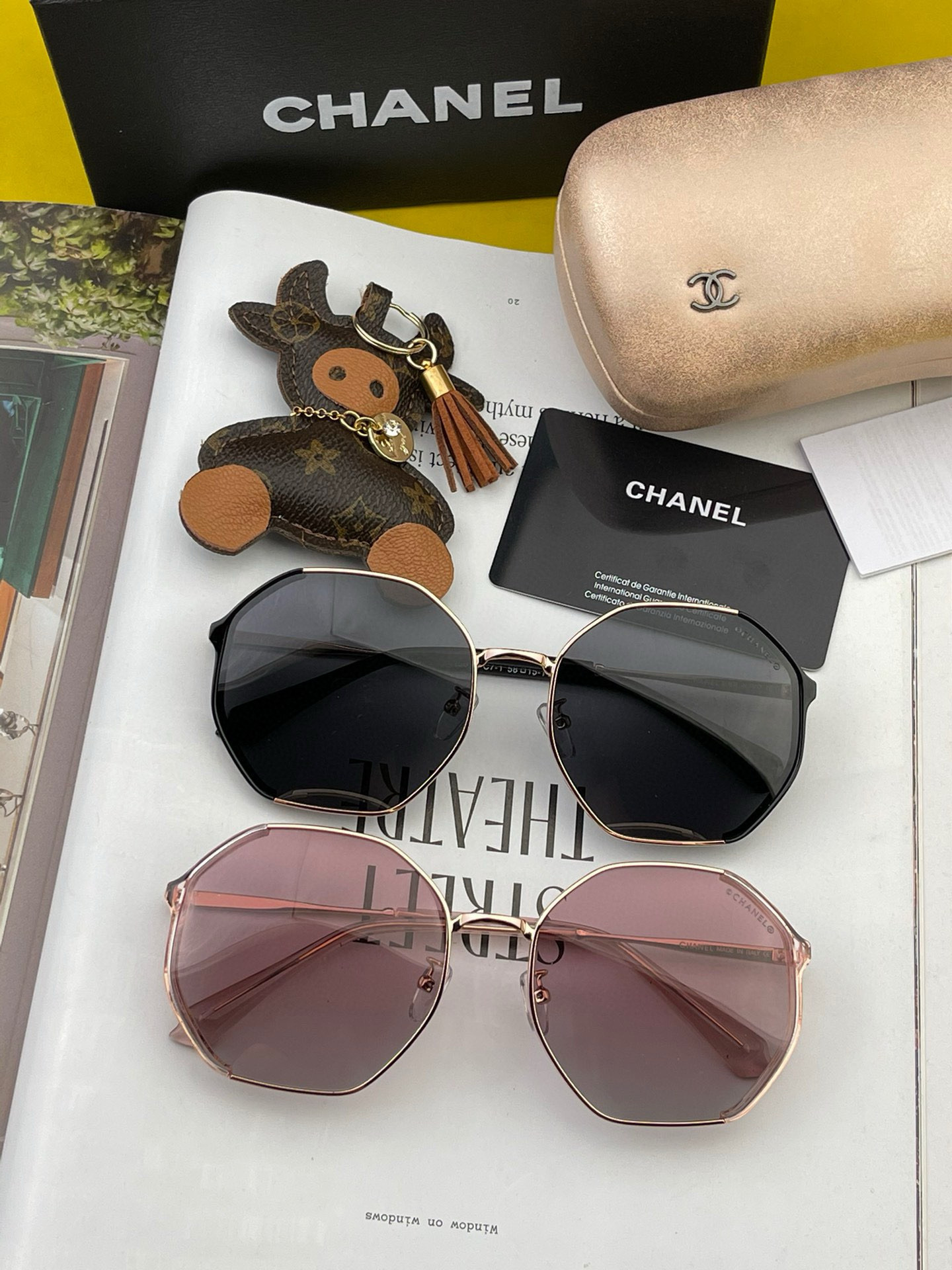 香奈儿🔺Chanel🔻2025官方众多明星同款色香奈儿‼‼新款大框偏光墨镜 🌈🌈宝丽来超清偏光太阳镜🔝🔝