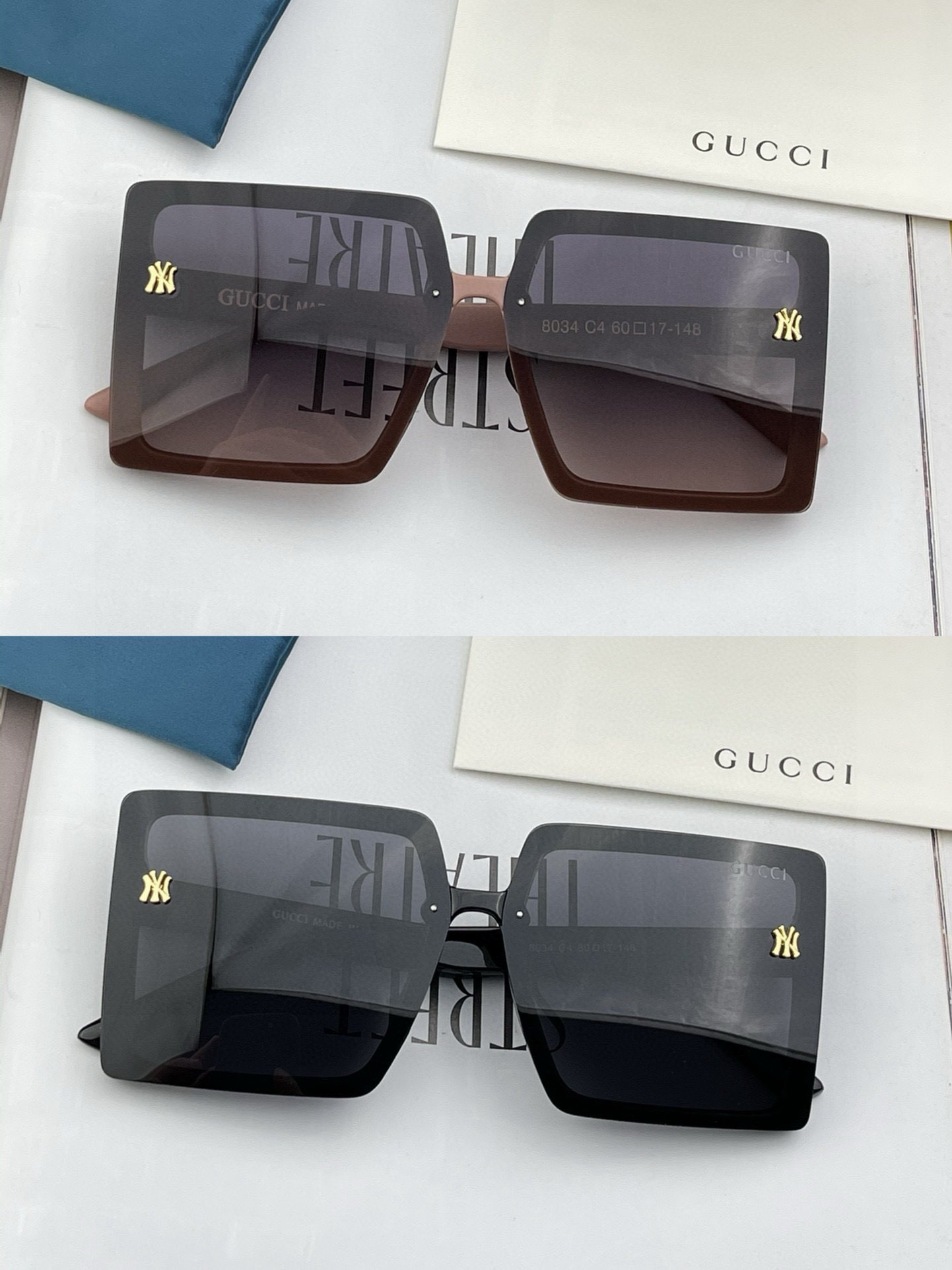   【TR偏光系列】
 Gucci联名系列限量版经典的方框设计，不挑脸型，无论搭配大衣还是连衣裙都非常显