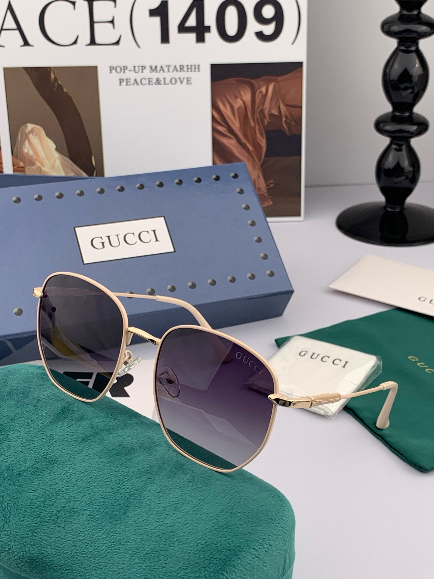   2025新款！新款出货！
女士高清加厚偏光太阳镜🕶️ 🎉💍新款GUCCI偏光太阳镜得意开车驾驶镜时尚