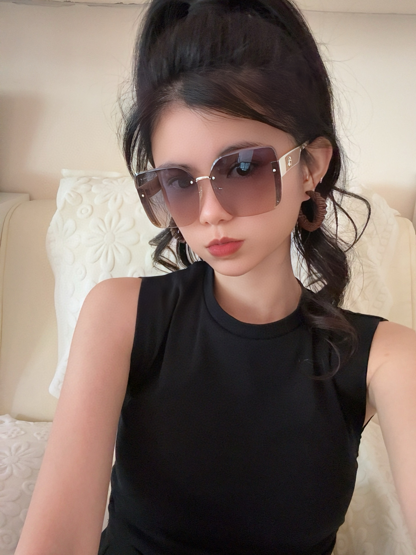 🔺 【香奈儿】2025开春新款 潮流爆款 时尚方框太阳镜 高品质 佩戴舒适 网红潮款墨镜 女士高清加厚偏