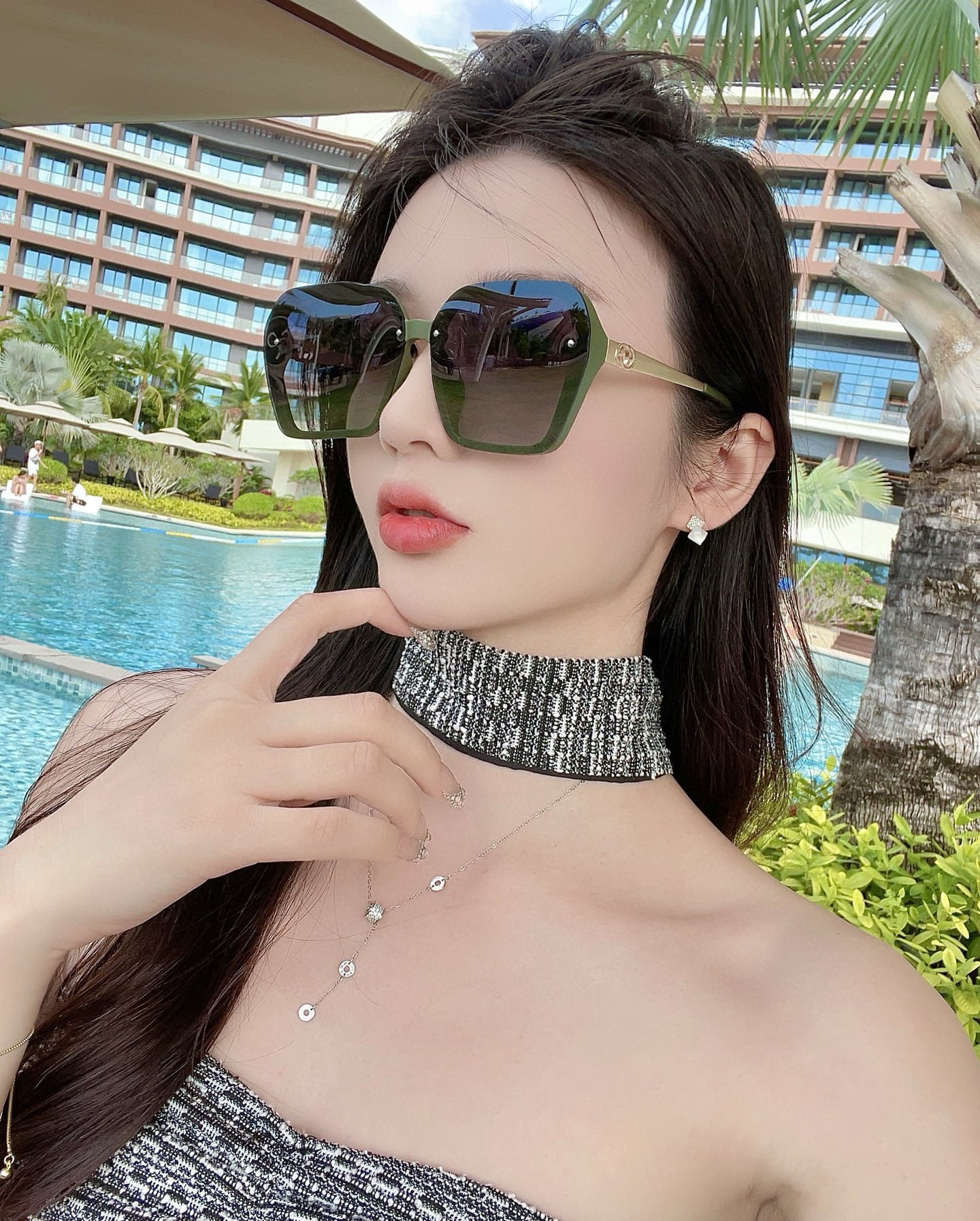  2025新款！新款出货！
女士高清加厚偏光太阳镜🕶️ 🎉💍新款GUCCI偏光太阳镜得意开车驾驶镜时尚墨