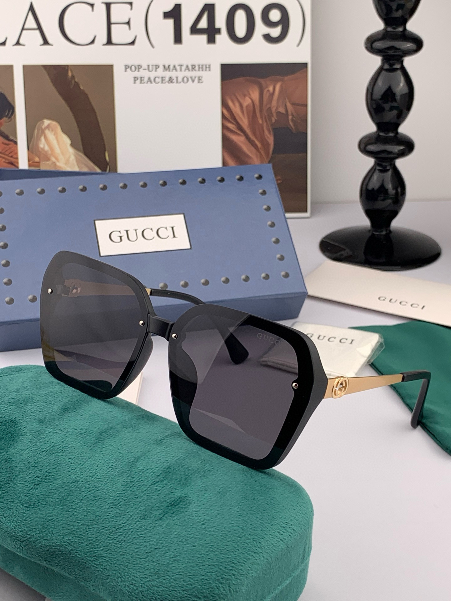 2025新款！新款出货！
女士高清加厚偏光太阳镜🕶️ 🎉💍新款GUCCI偏光太阳镜得意开车驾驶镜时尚墨