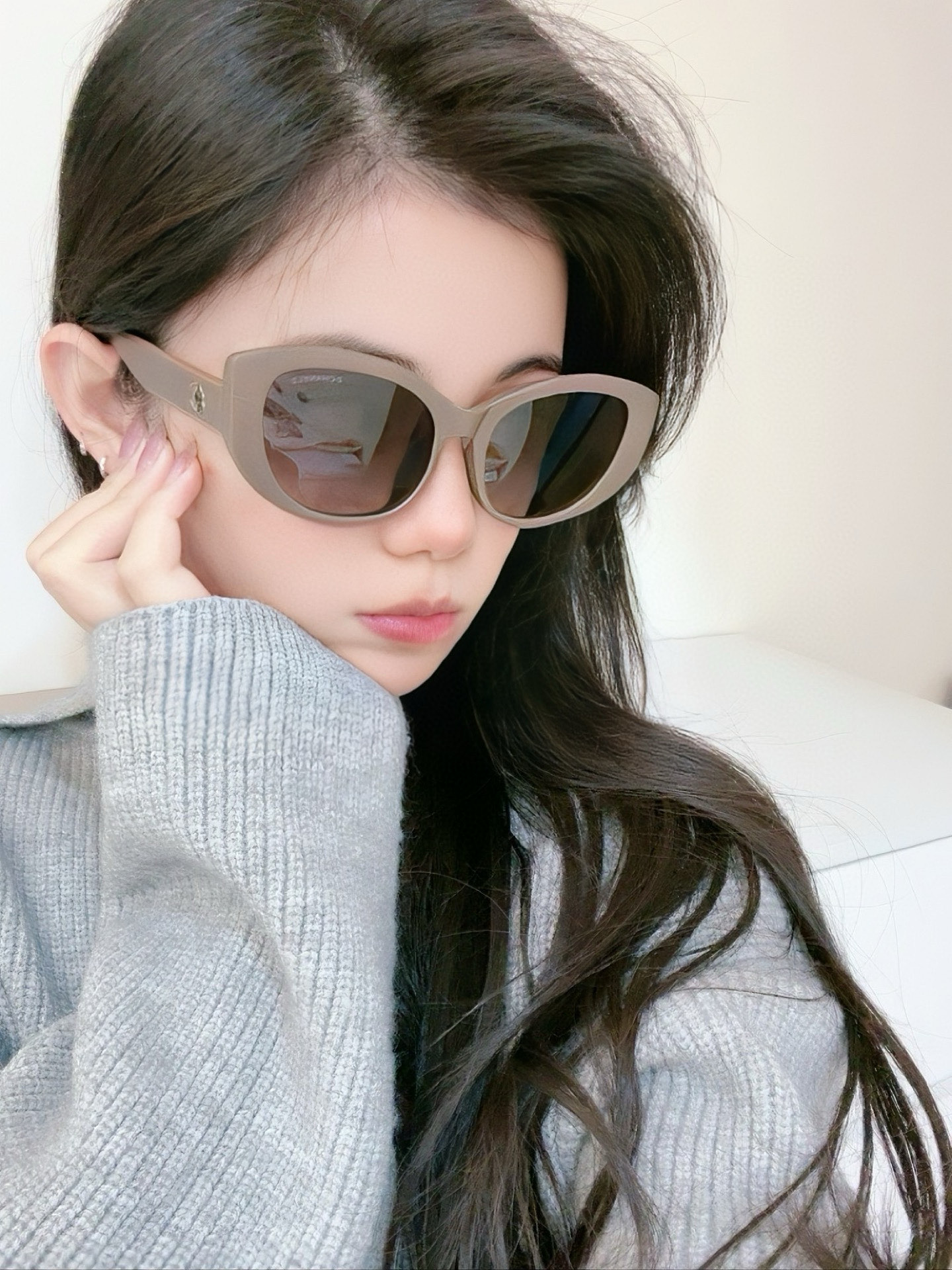  【CHANEL】香奈儿 2025新款潮流爆款 时尚圆框太阳镜 佩戴舒适 网红潮款墨镜  女士高清加厚偏