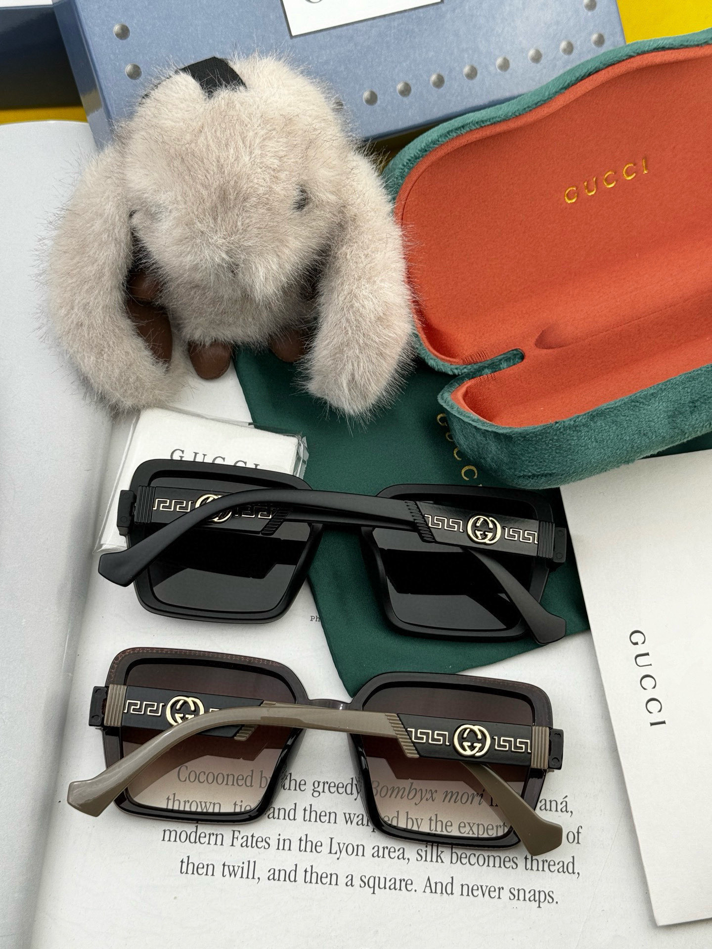  🔺 【GUCCI】2025开春新款 潮流爆款 时尚方框太阳镜 高品质 佩戴舒适 网红潮款墨镜 型号：G