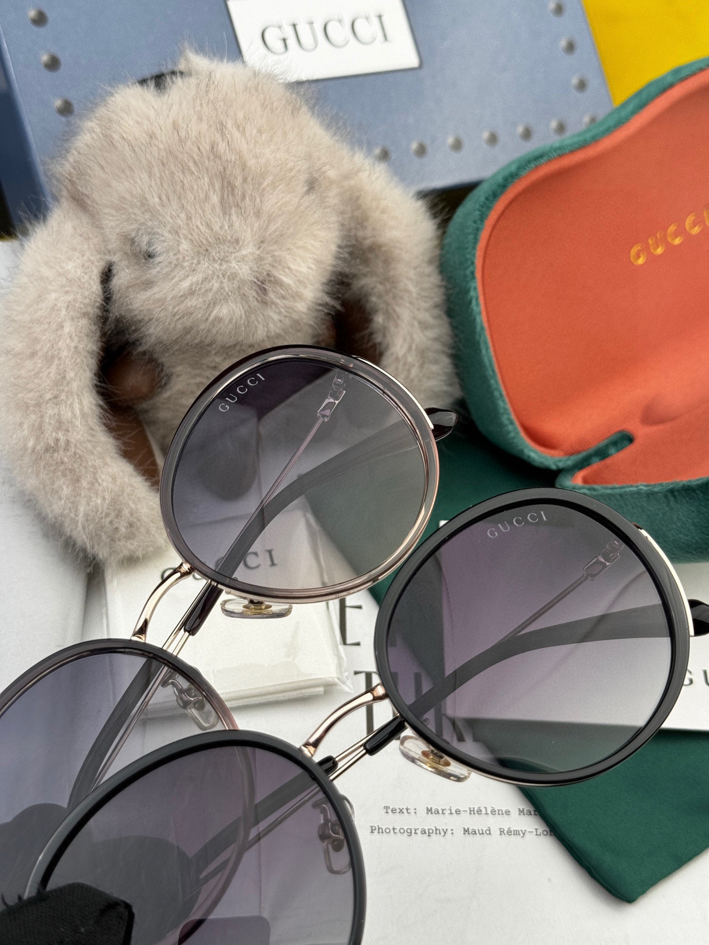  🔺 【GUCCI-偏光太阳镜】2025开春新款 潮流爆款 时尚圆框偏光太阳镜 高品质 佩戴舒适 网红潮