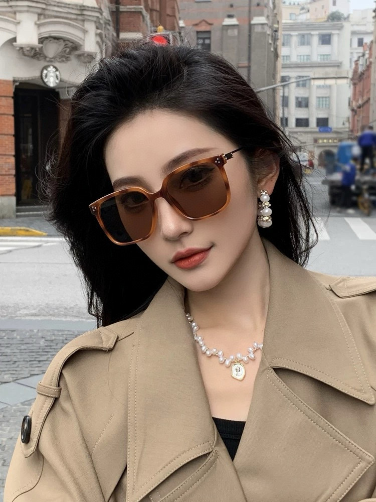 🔺 【GUCCI】2025开春新款 潮流爆款 时尚方框偏光太阳镜 高品质 佩戴舒适 网红潮款墨镜 女士高