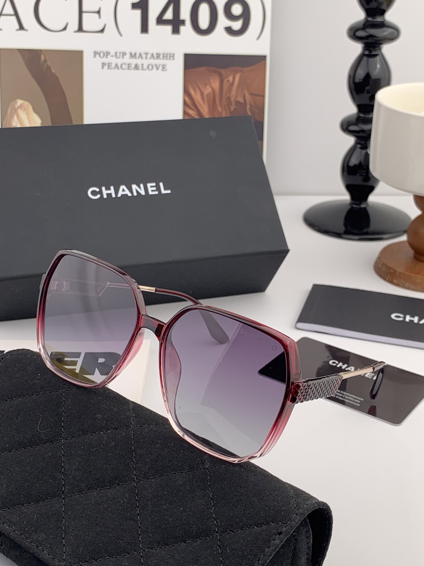 【CHANEL】香奈儿 2025新款潮流爆款 时尚方框太阳镜 佩戴舒适 网红潮款墨镜 女士高清加厚偏光太