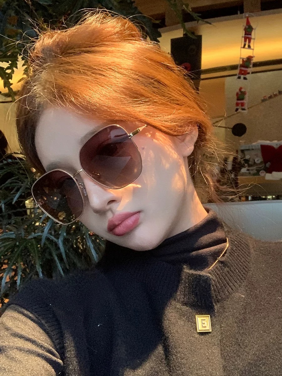 【偏光系列太阳镜】🎈原版出货GUCCI网红超爆款💙经典奢华全球风强酷亲亲 时尚圆框太阳镜得意 气质非凡😄