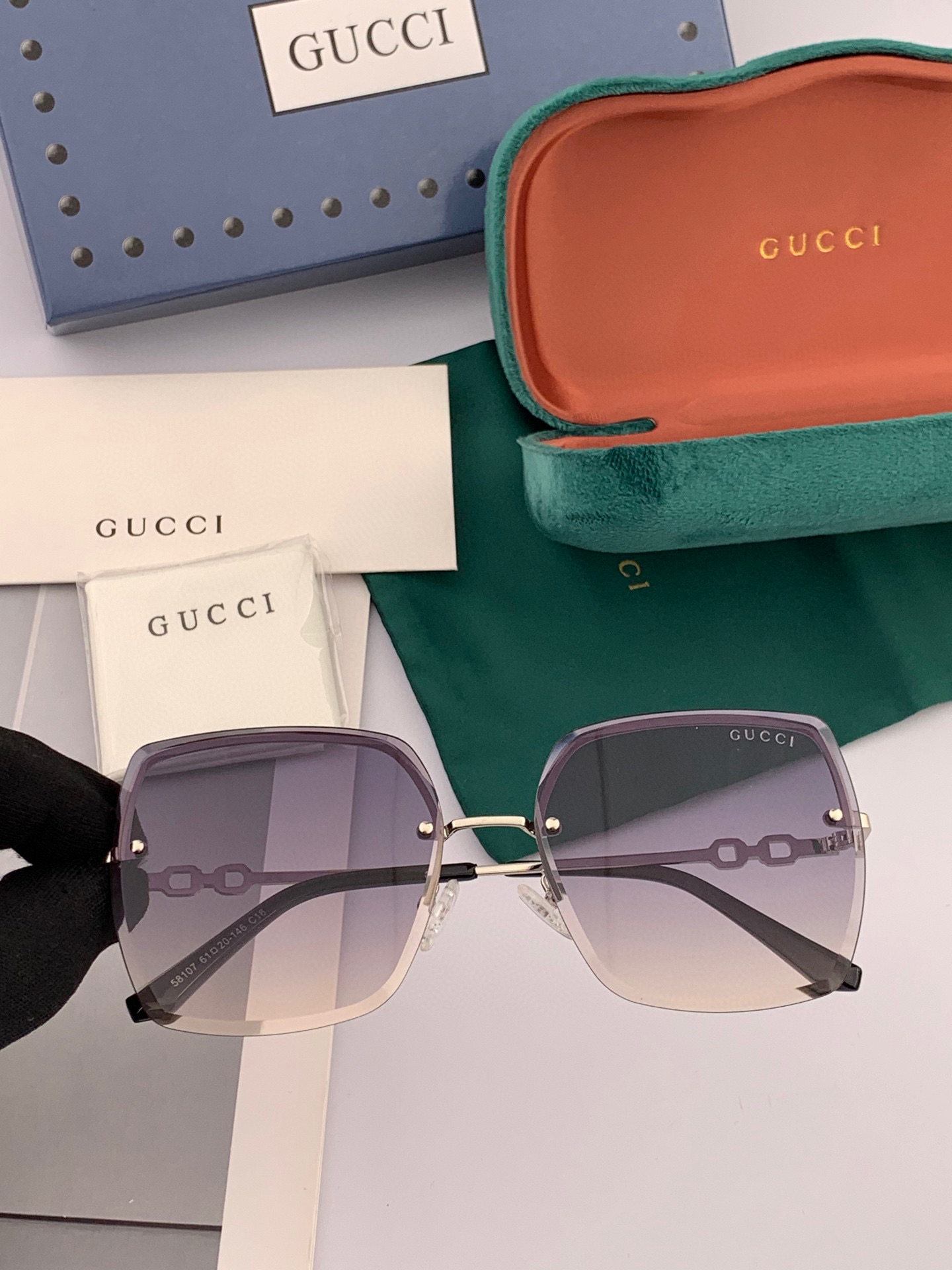  GUCCI-古驰意大利进口🇮🇹2025时尚潮流奢华装饰太阳眼镜 尼龙高清太阳镜明星海报款 超高复杂工艺