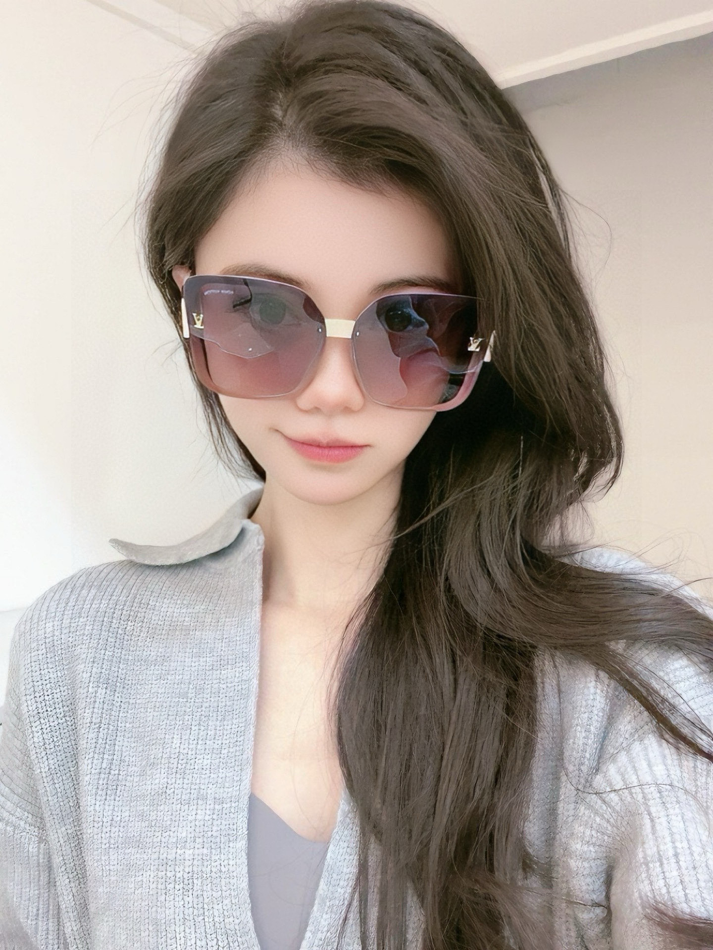    【TR偏光系列】lv大框太阳镜墨镜经典的方框设计，不挑脸型，无论搭配大衣还是连衣裙都非常显气质偏光