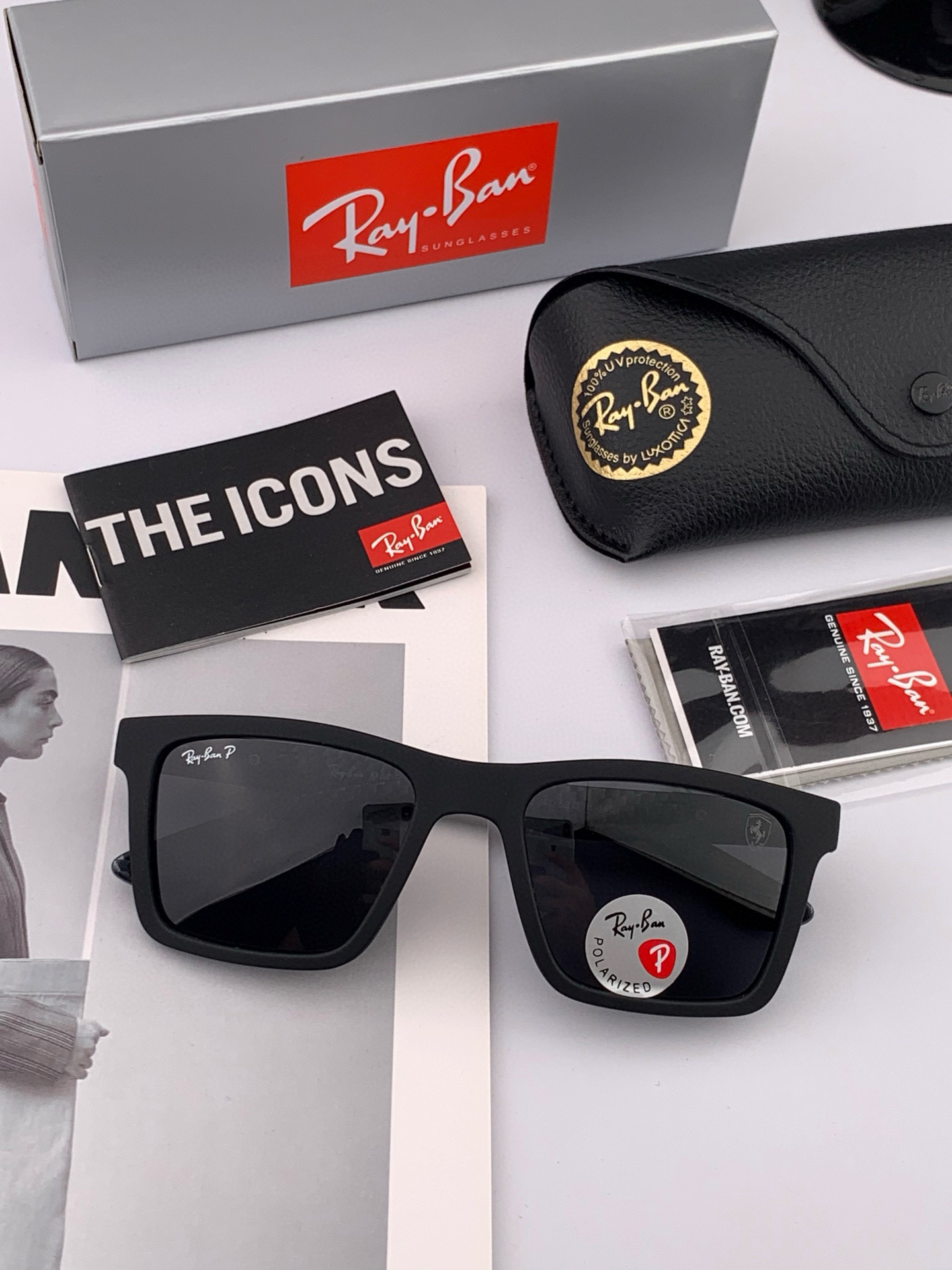  RAYBAN 😈雷朋 RB1834💚🔵💜👓时尚偏光🌻🌻💟炫‮潮彩‬款太阳镜，男女通用🔝🔝。