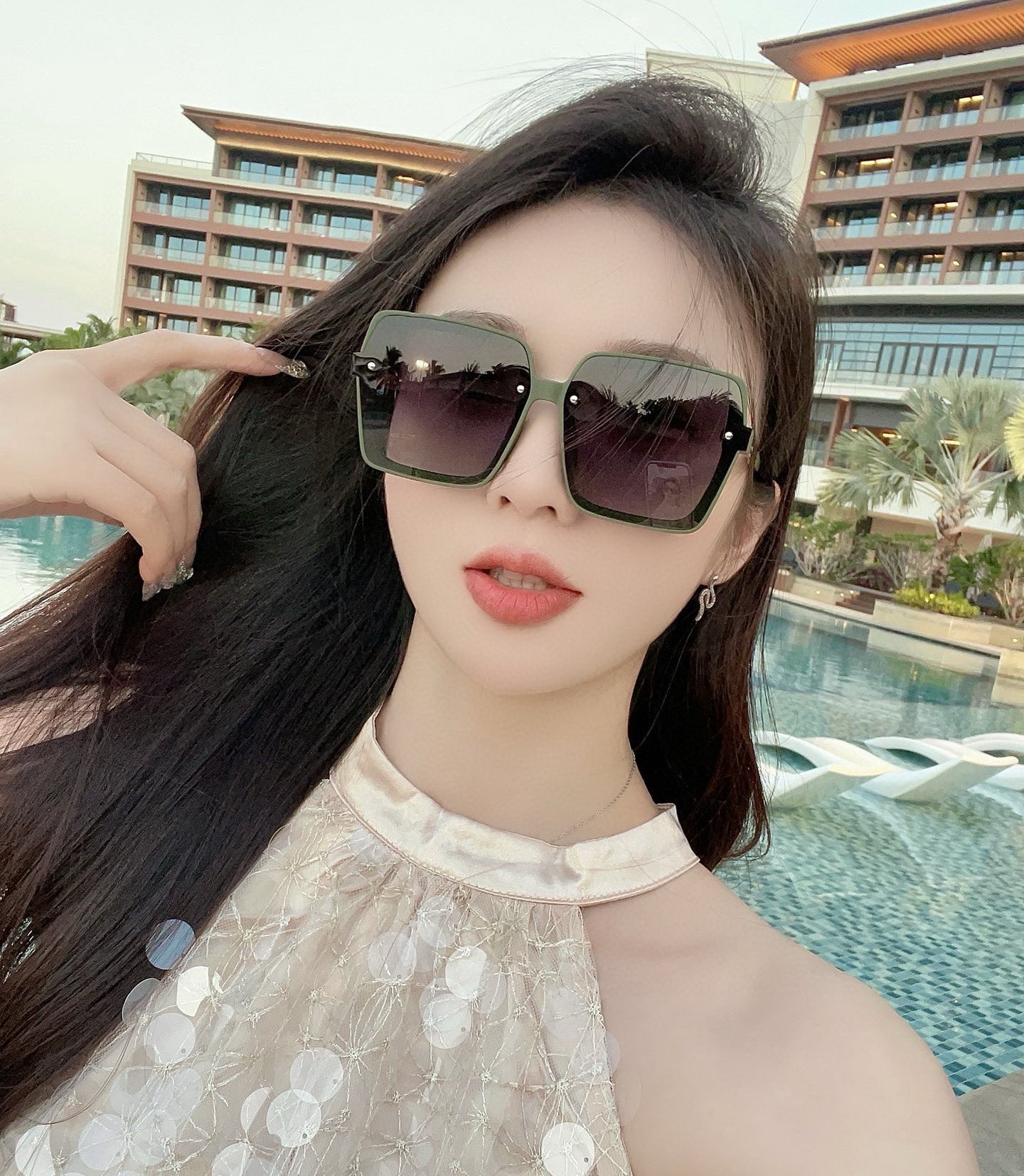 🔺 【DIOR-迪奥】2025开春新款 潮流爆款 时尚方框偏光太阳镜 高品质 佩戴舒适 网红潮款墨镜 女