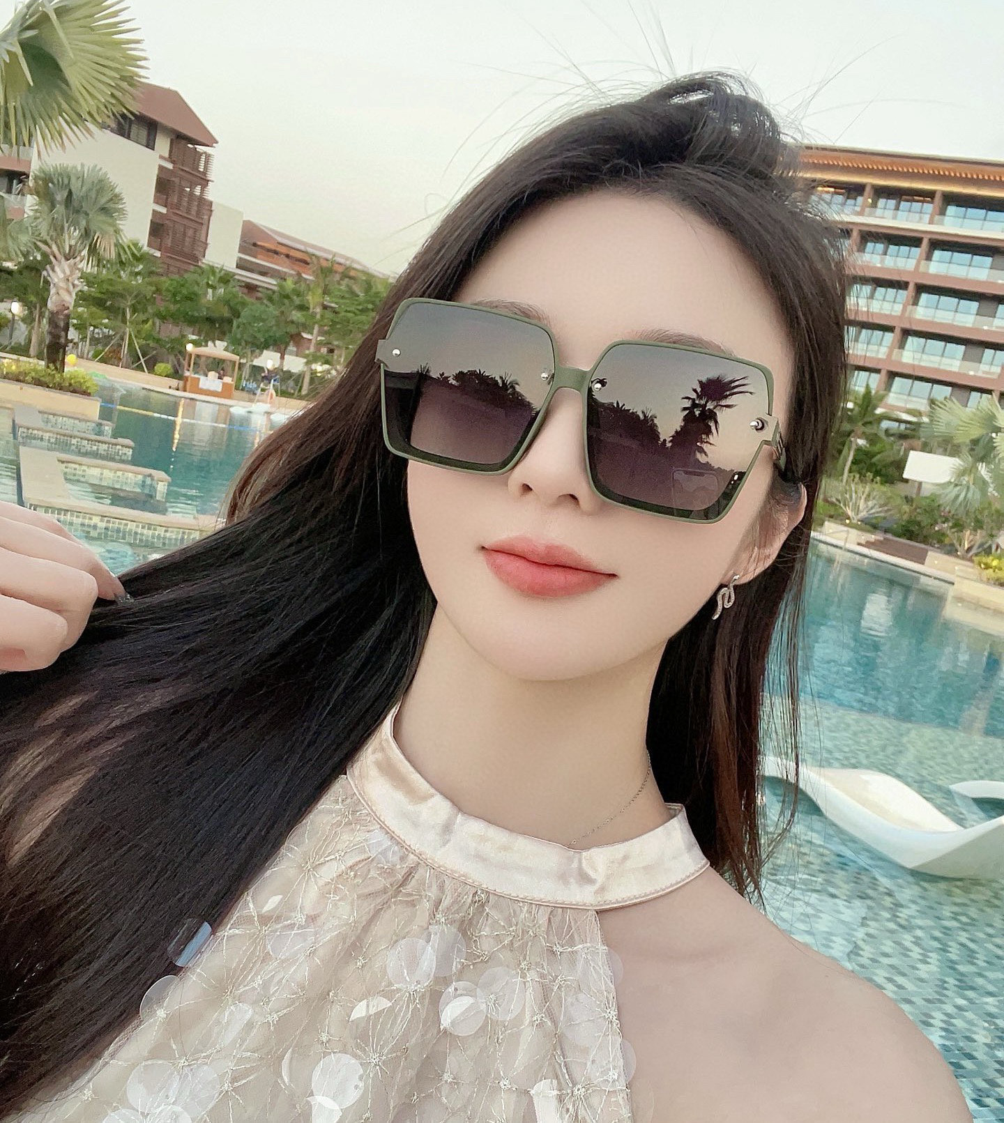 🔺 【DIOR-迪奥】2025开春新款 潮流爆款 时尚方框偏光太阳镜 高品质 佩戴舒适 网红潮款墨镜 女