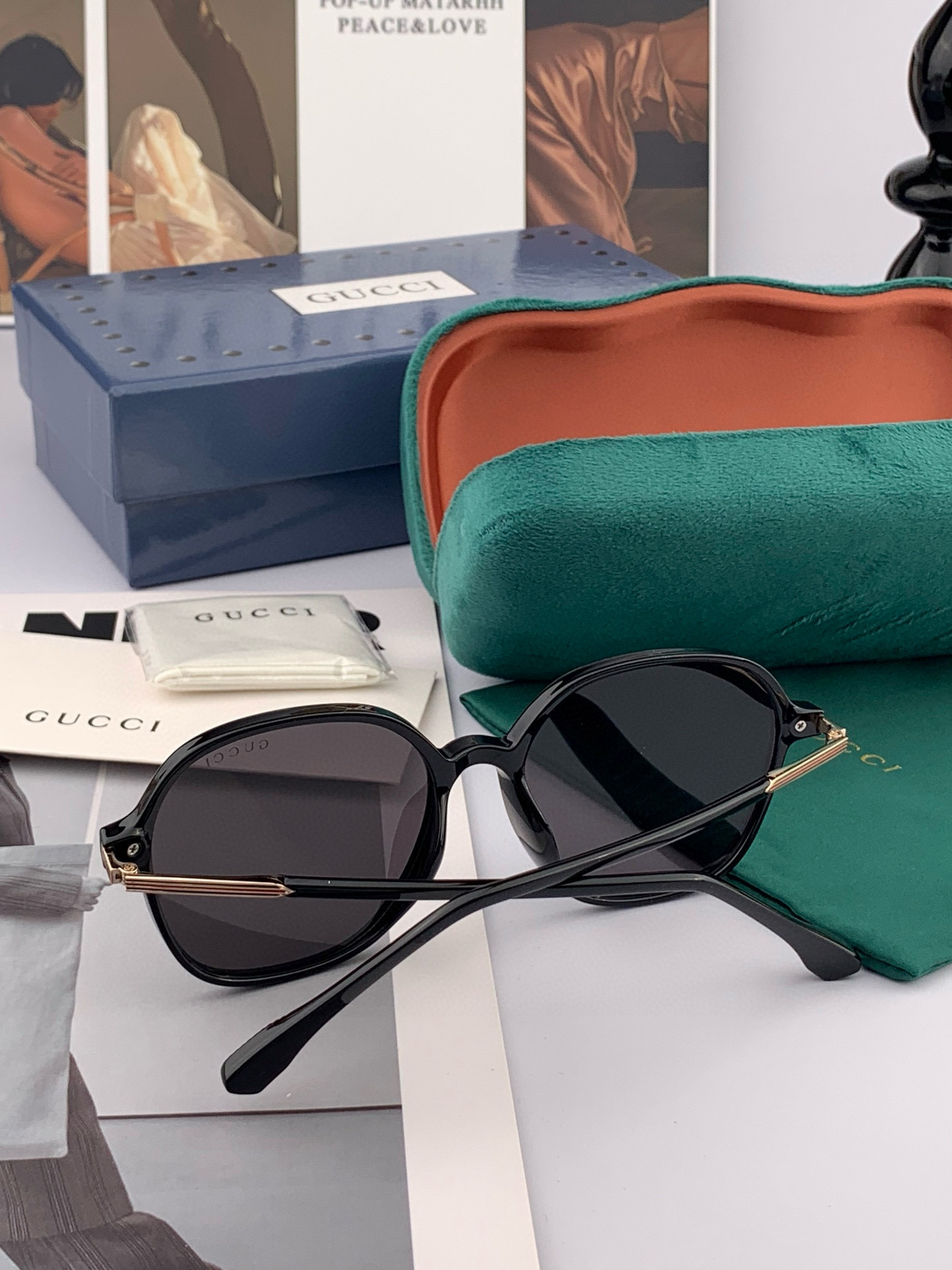  🔺GUCCI🔻古驰 GG圆框太阳镜 完美品质 🎓独特设计  适合各种脸型 亮相时装周 超时尚百搭 实物