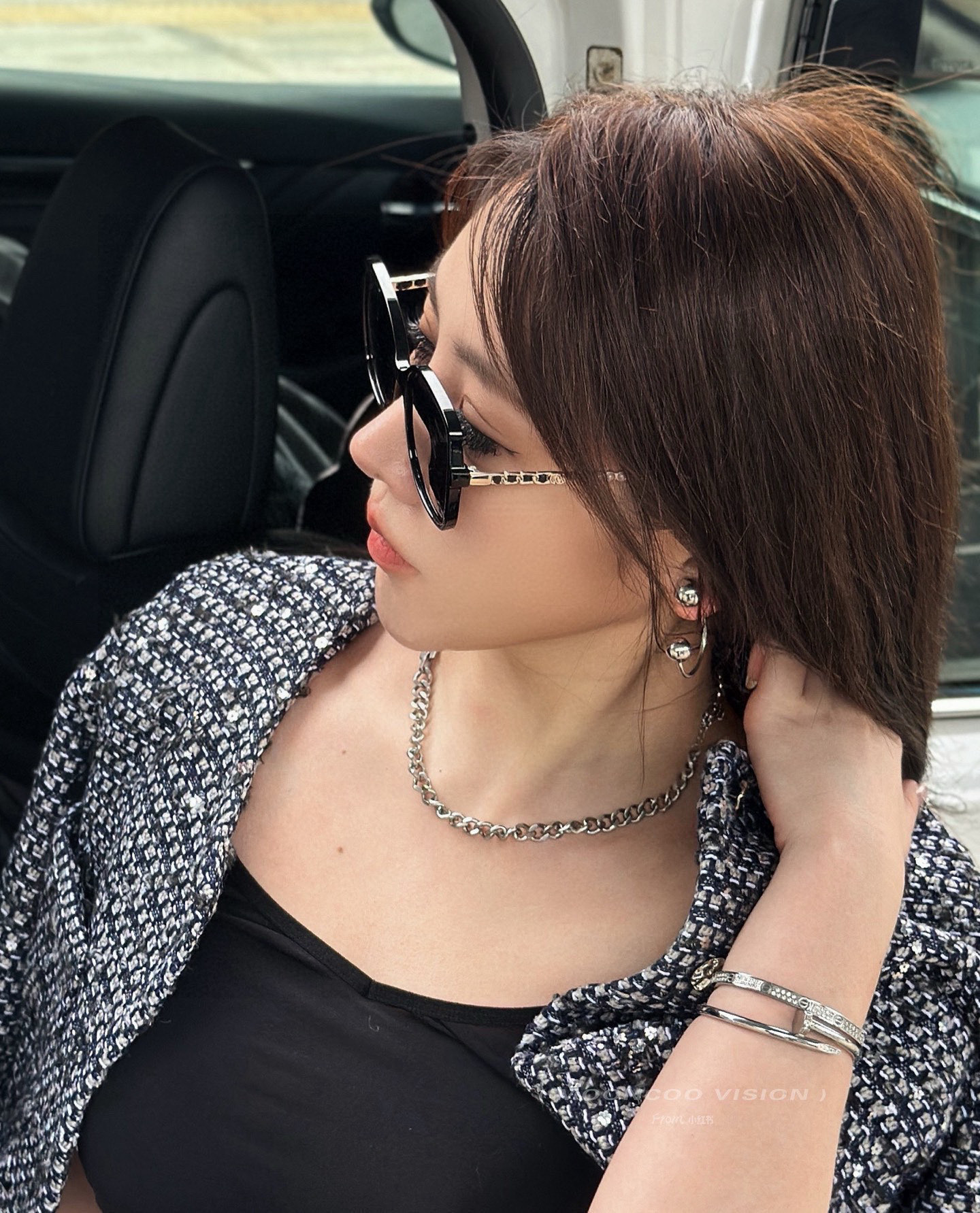    新品CHANEL 香奈儿珍珠太阳镜以独特魅力和前卫风格诠释春夏最新眼镜，质感超好佩带舒适 型号：C