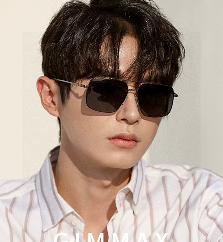        GUCCI 男款炫彩飞行员偏光太阳镜 ❤️材质：高清尼龙加厚卡槽高清偏光镜片 🌹无边框镜架