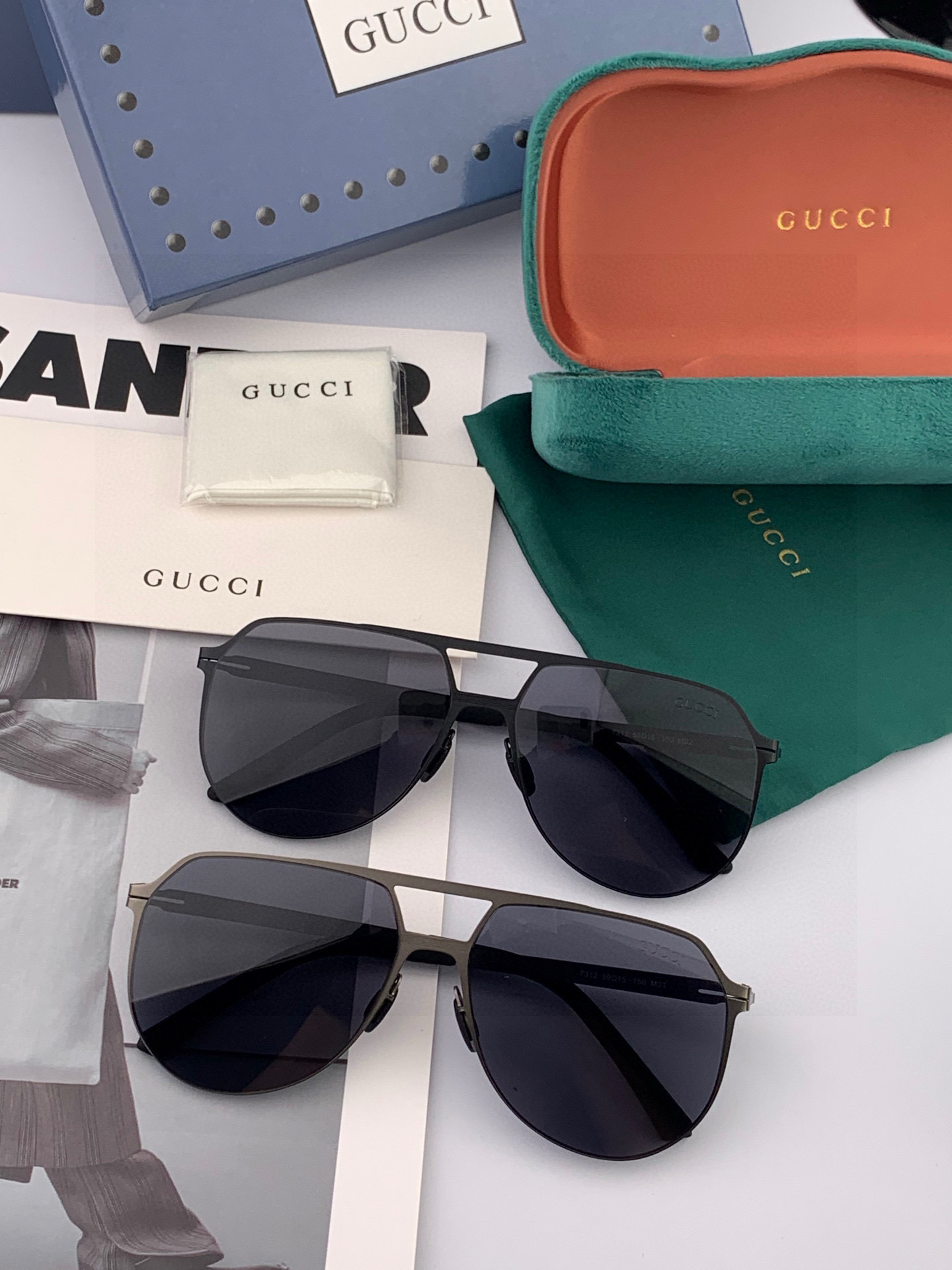 ♦️ GUCCI 2025新款男女情侣款太阳镜多边形墨镜iP电镀永不褪色 超轻超有弹性整幅眼镜无螺丝重要