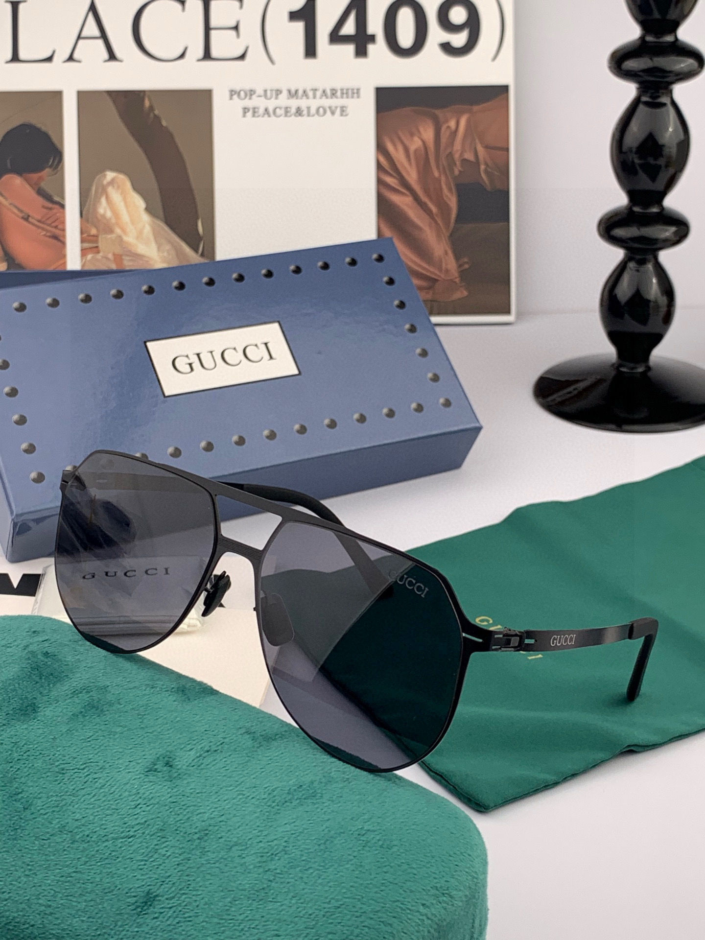 ♦️ GUCCI 2025新款男女情侣款太阳镜多边形墨镜iP电镀永不褪色 超轻超有弹性整幅眼镜无螺丝重要