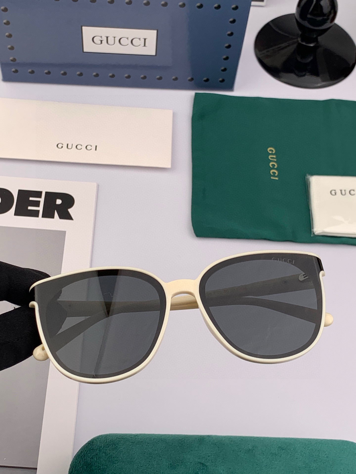 🔺 【GUCCI】2025开春新款 潮流爆款 时尚圆框偏光太阳镜 高品质 佩戴舒适 网红潮款墨镜 女士高