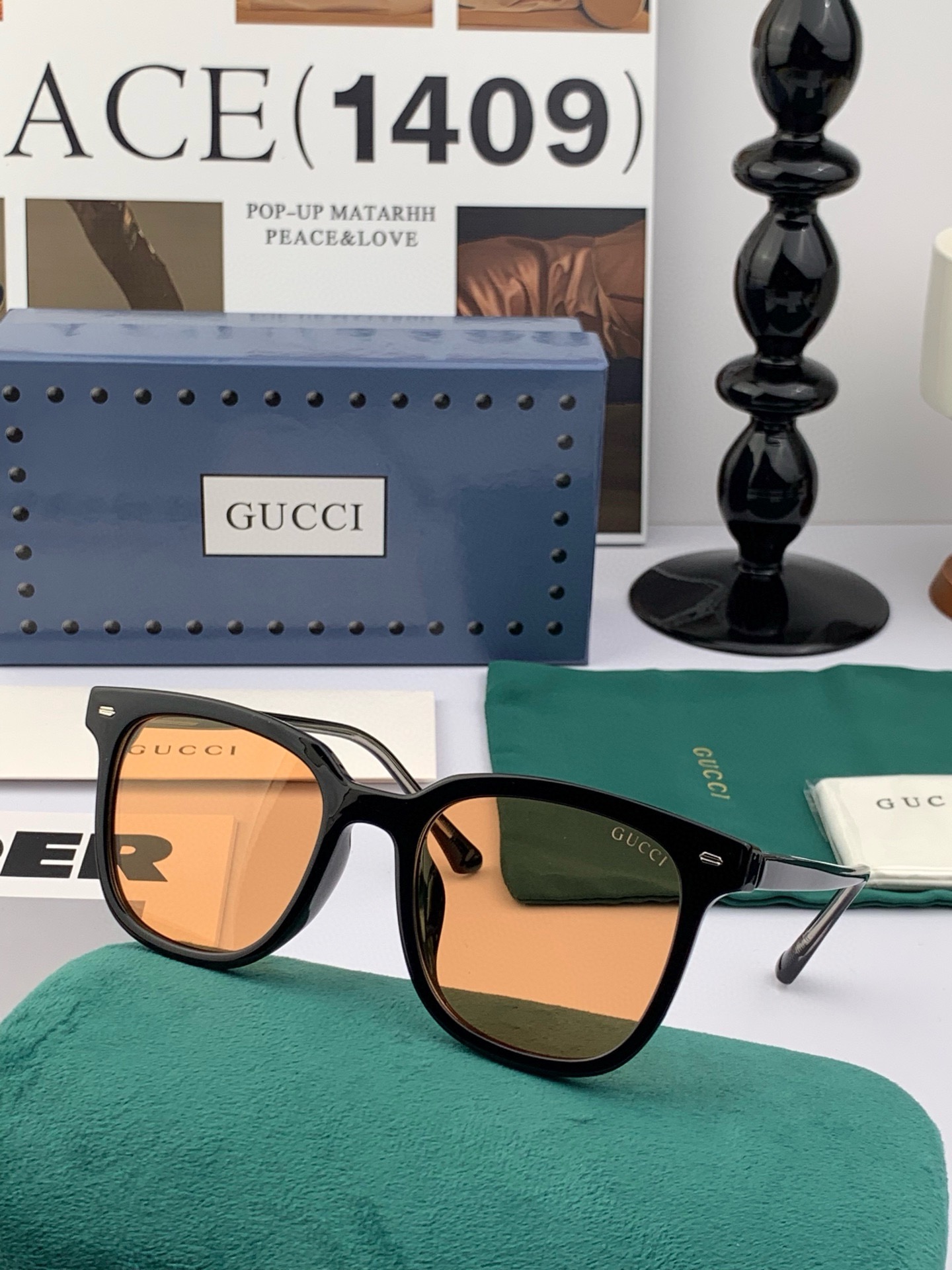  🔺GUCCI🔻古驰 GG圆框太阳镜 完美品质 🎓独特设计  适合各种脸型 亮相时装周 超时尚百搭 实物