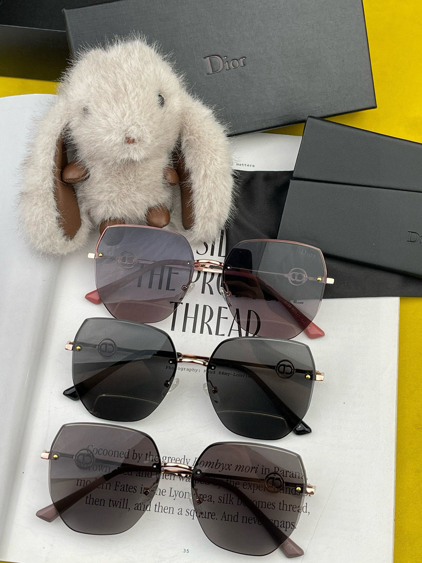   DIOR🌋☔️时尚无框太阳镜镜片 顶级奢侈品强 高品质胜利亲亲🍦🍨 得意 气质非凡😄 🍫🍪女士开车墨