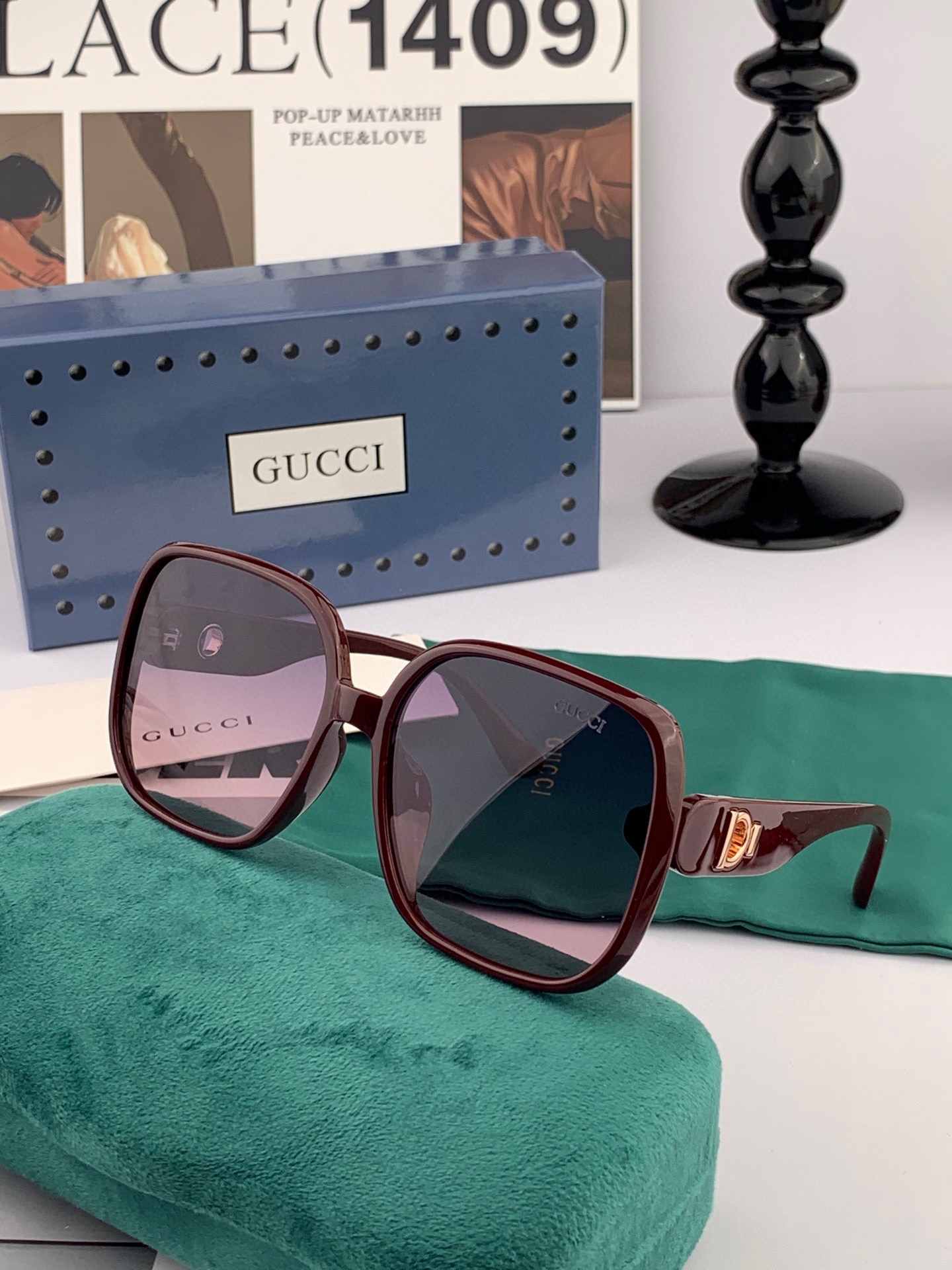  🔺GUCCI🔻古驰 GG圆框太阳镜 完美品质 🎓独特设计  适合各种脸型 亮相时装周 超时尚百搭 实物