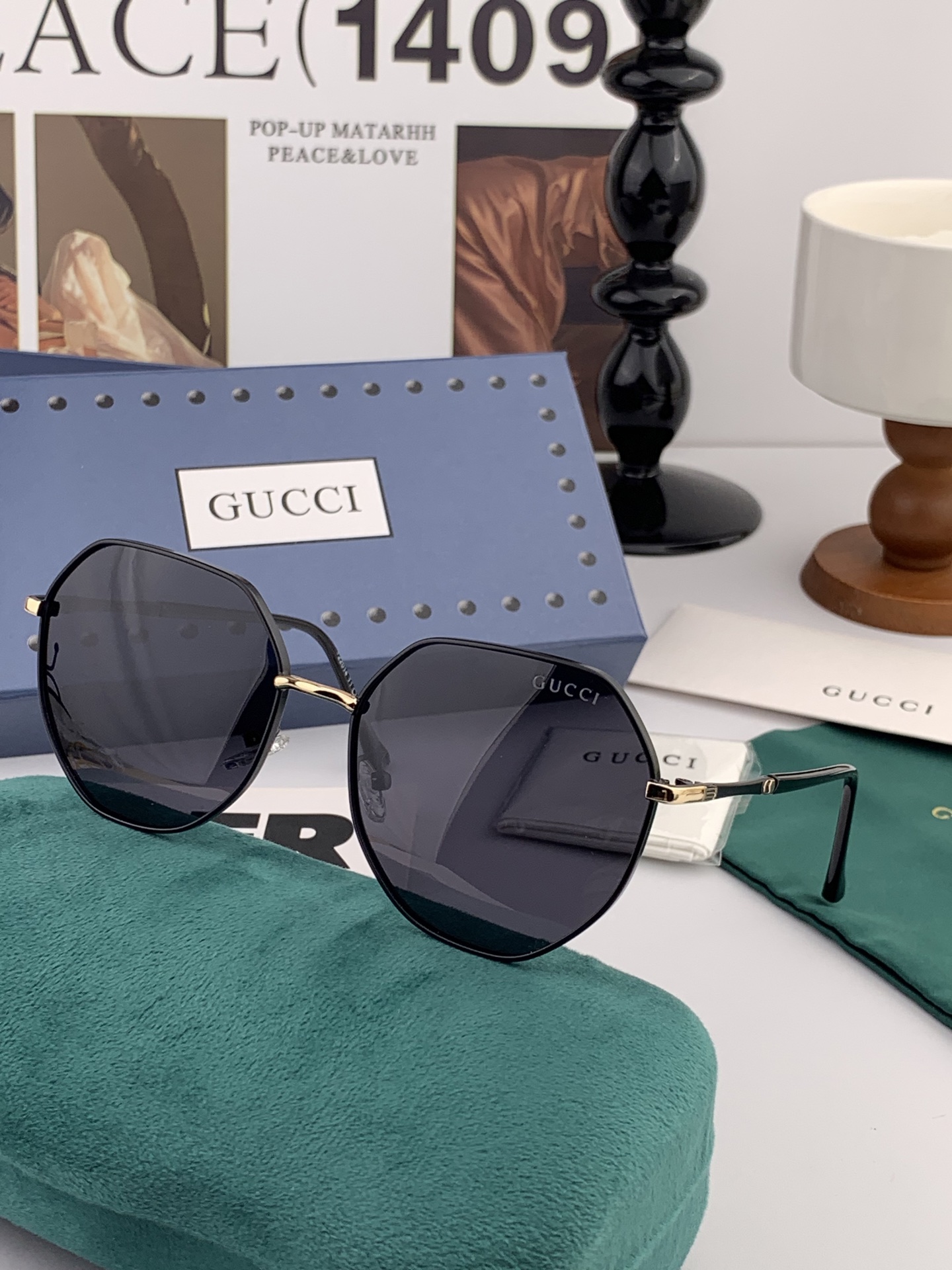 GUCCI 2025开春新款 最新款蛤蟆太阳镜 各路网红纷纷带起气场满分‼️ 俏皮甜美.上脸效果更佳.