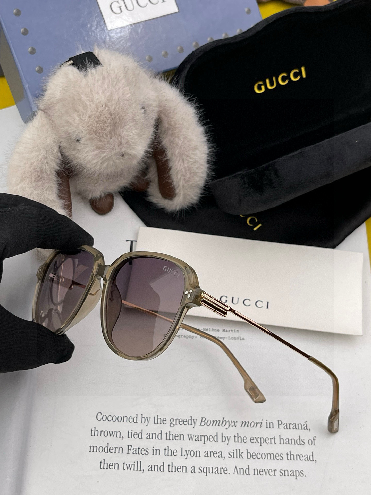 🔺 【GUCCI】2025开春新款 潮流爆款 时尚方框偏光太阳镜 高品质 佩戴舒适 网红潮款墨镜 女士高