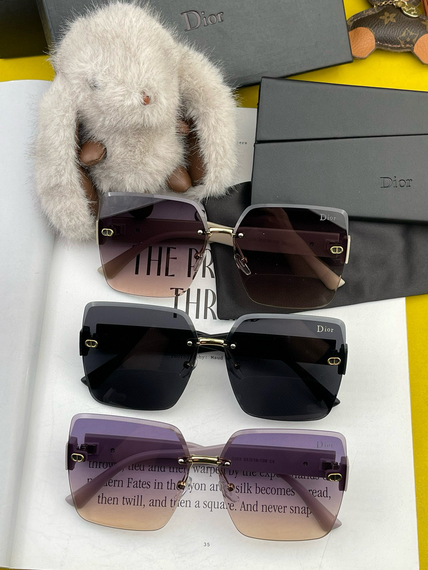 🔺 【DIOR-迪奥】2025开春新款 潮流爆款 时尚方框太阳镜 高品质 佩戴舒适 网红潮款墨镜 型号：