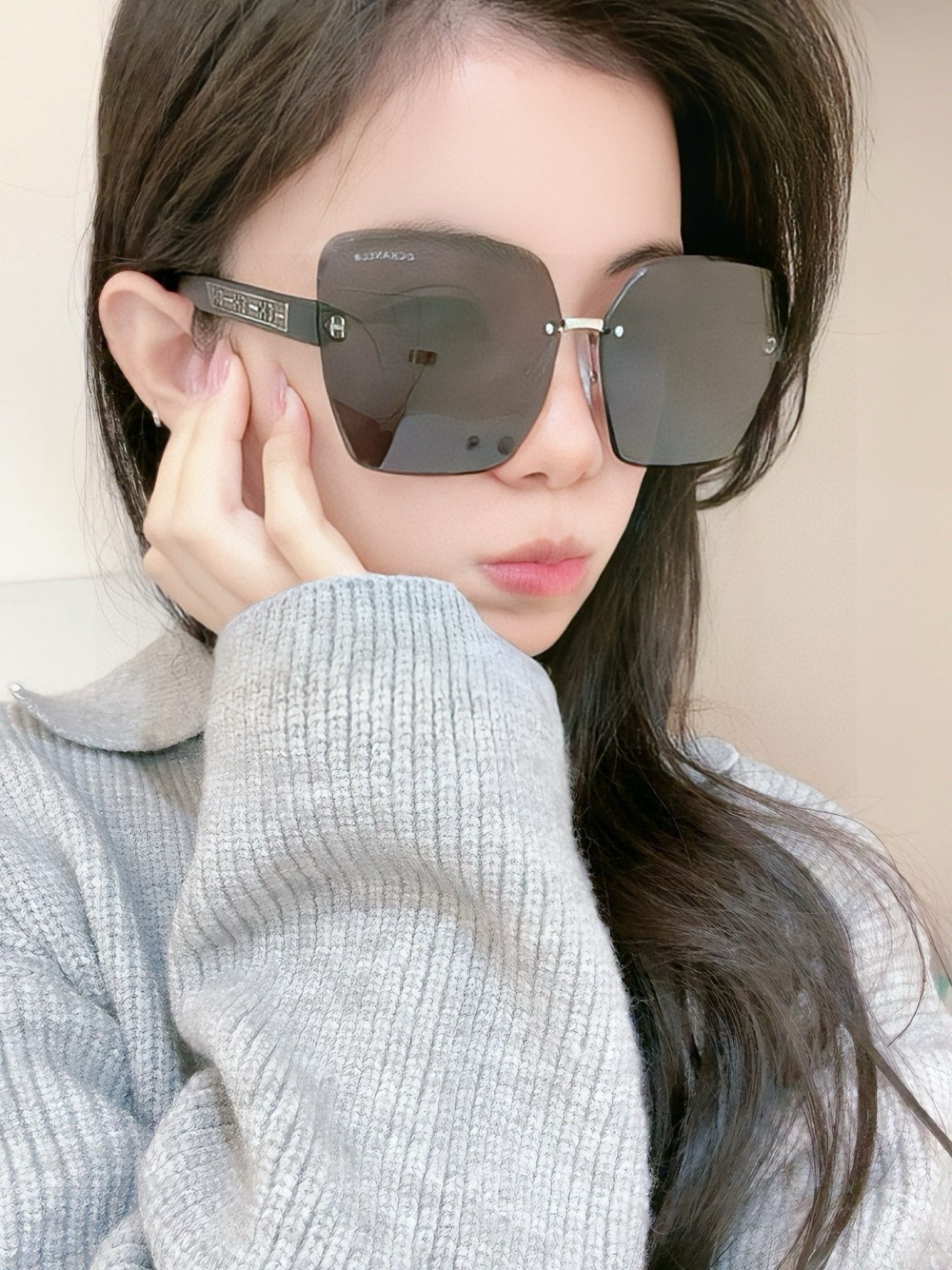 🔺 【香奈儿】2025开春新款 潮流爆款 时尚方框太阳镜 高品质 佩戴舒适 网红潮款墨镜 女士高清加厚偏