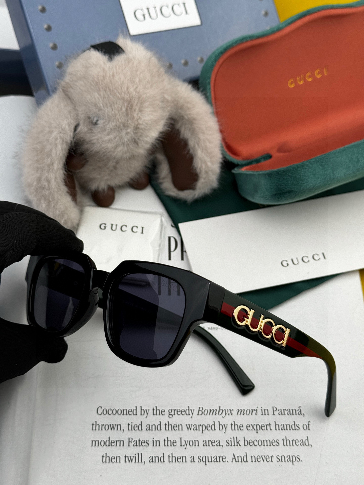  🔺 【GUCCI】2025开春新款 潮流爆款 时尚方框太阳镜 高品质 佩戴舒适 网红潮款墨镜 型号：G