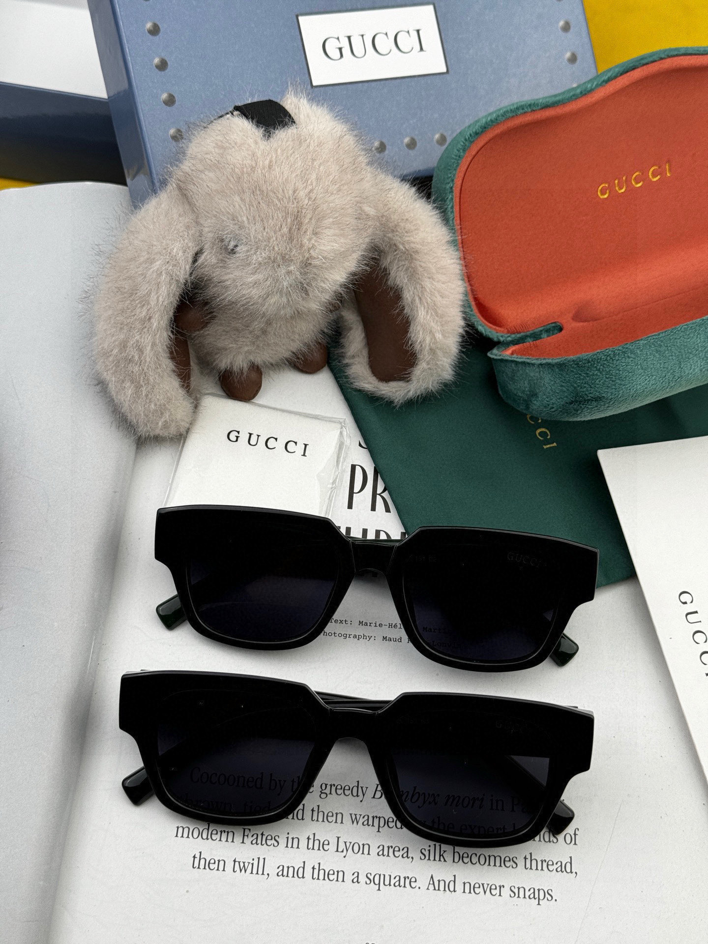  🔺 【GUCCI】2025开春新款 潮流爆款 时尚方框太阳镜 高品质 佩戴舒适 网红潮款墨镜 型号：G