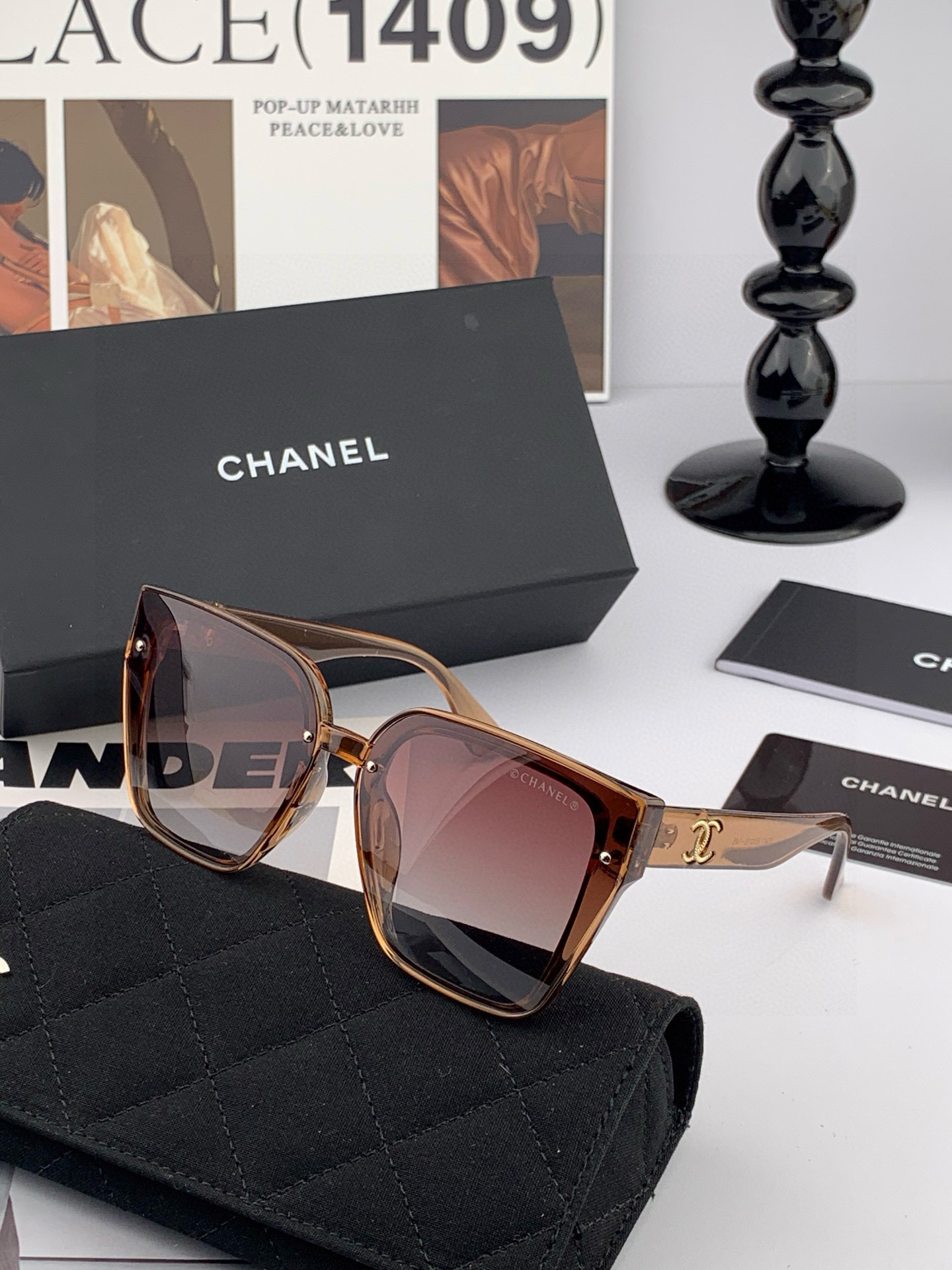 CHANEL香奈儿 2025年开春新款  潮爆流款 时尚圆框太阳镜 高品质 佩戴舒适 网红潮墨款镜 型