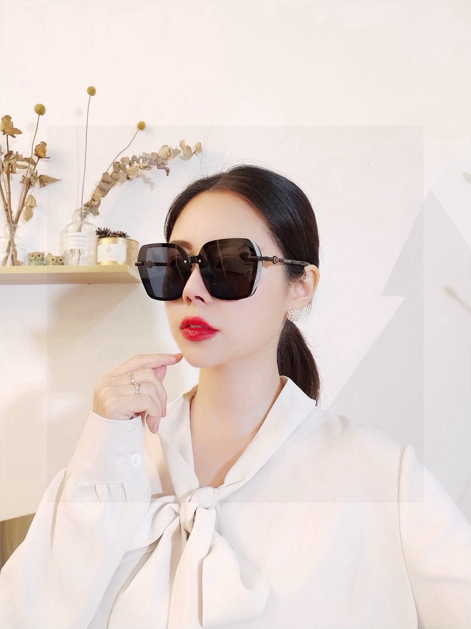  香奈儿2024新款偏光太阳镜潮流🐚时尚 女士款百搭瘦脸太阳镜 高品质 开车太阳镜🌟型号：CH3200