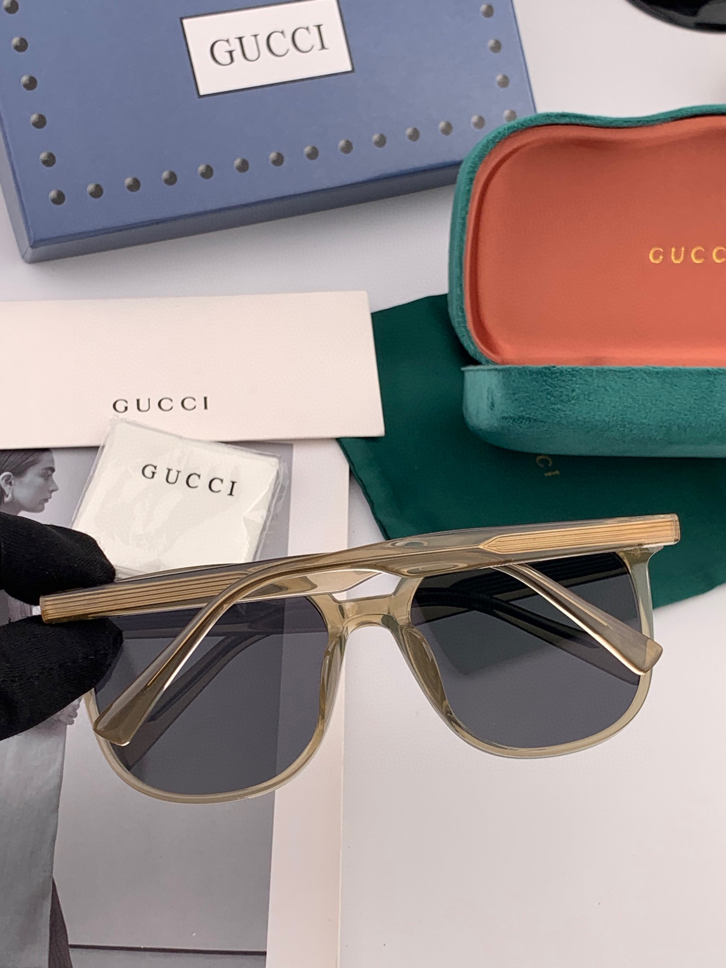  🔺GUCCI🔻古驰 GG圆框太阳镜 完美品质 🎓独特设计  适合各种脸型 亮相时装周 超时尚百搭 实物