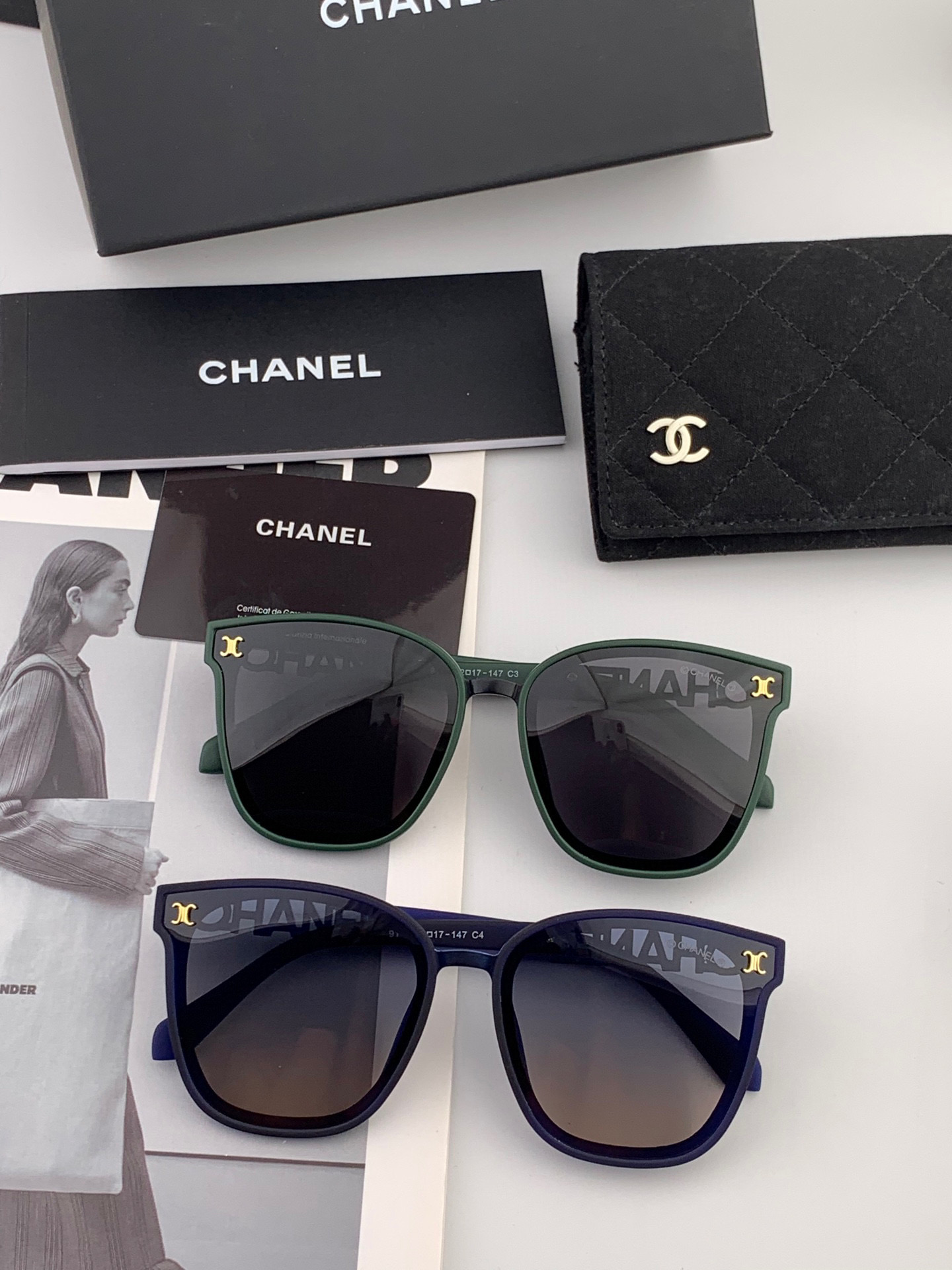 🎊。Chane✨新款女装太阳眼镜 镜腿高档 香奈儿专属LOGO使眼镜更具有国际大牌范 ☺️😘工艺精湛 高