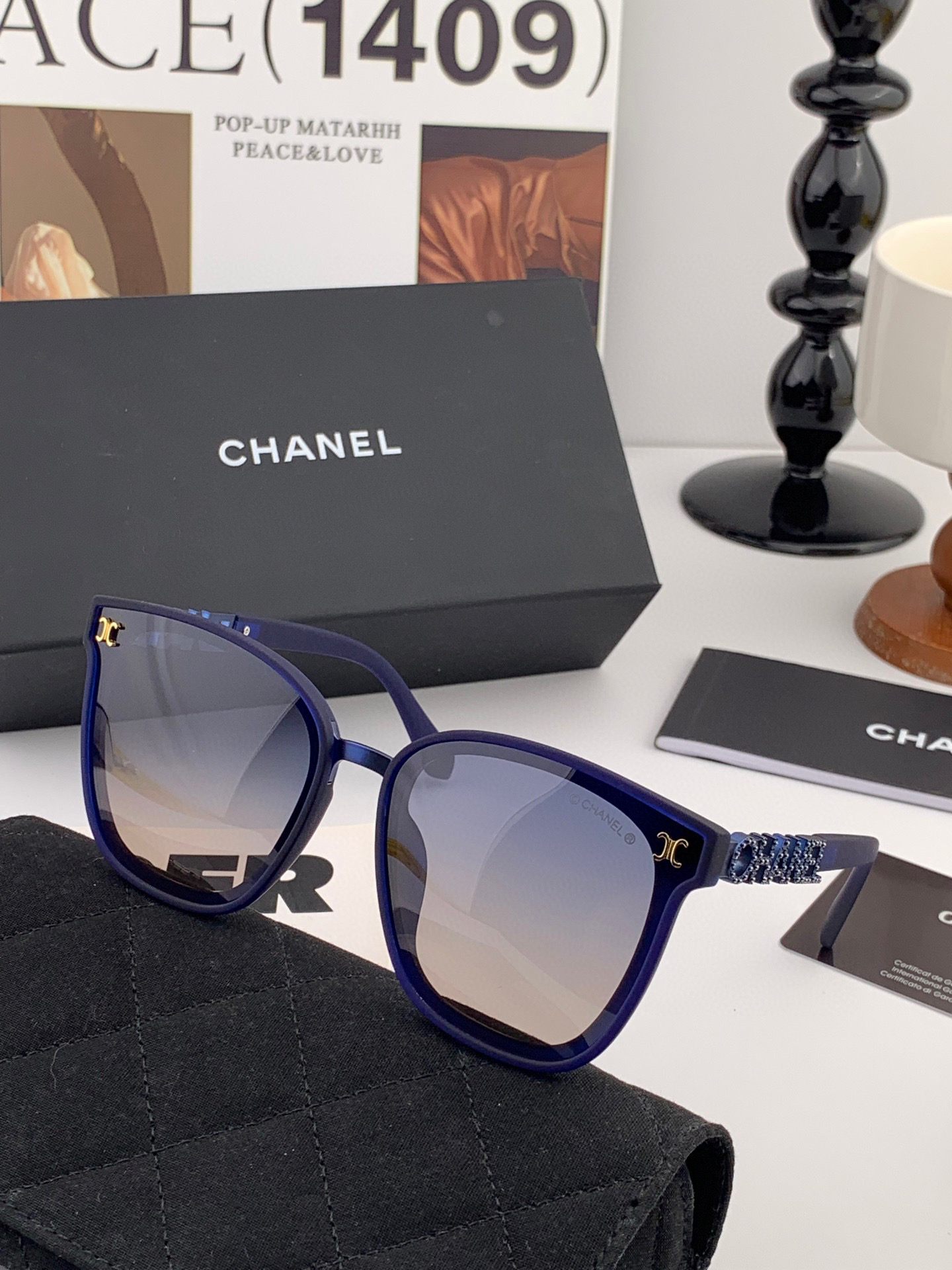 🎊。Chane✨新款女装太阳眼镜 镜腿高档 香奈儿专属LOGO使眼镜更具有国际大牌范 ☺️😘工艺精湛 高